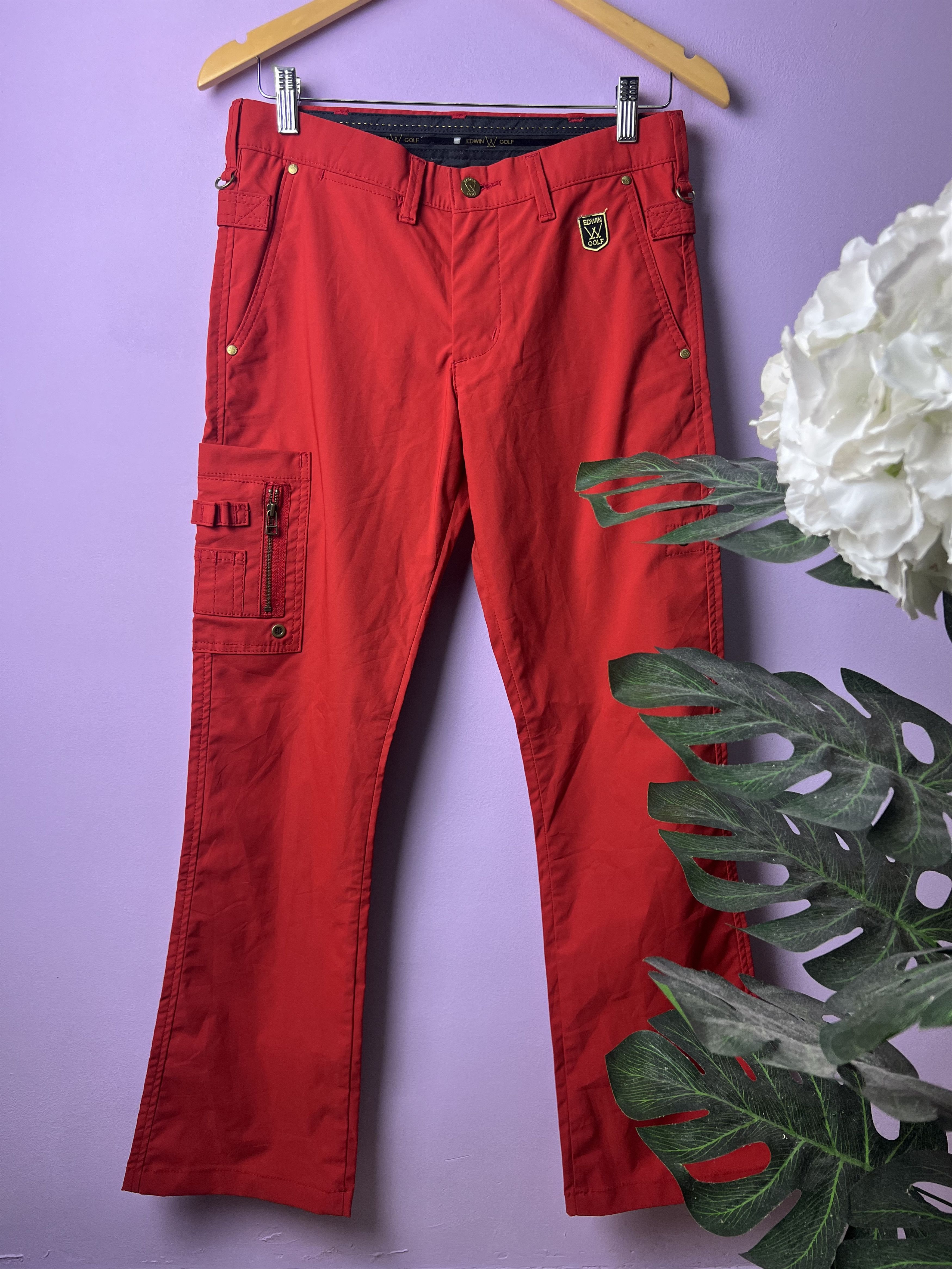 Edwin 🔥Red Edwin Golf Light Bondage Cargo Pants Size US 31 - 2 Thumbnail
