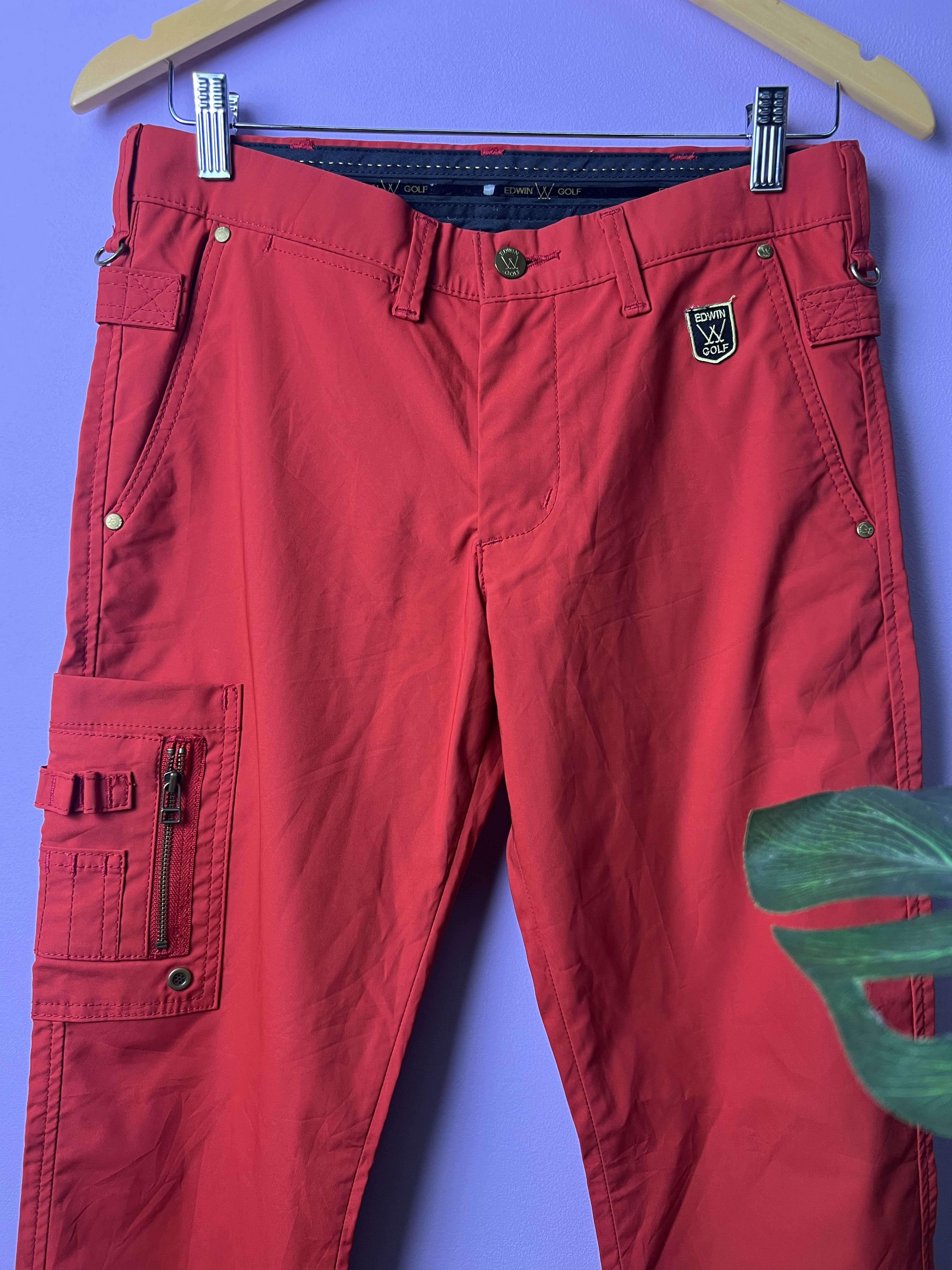 Edwin 🔥Red Edwin Golf Light Bondage Cargo Pants Size US 31 - 4 Thumbnail