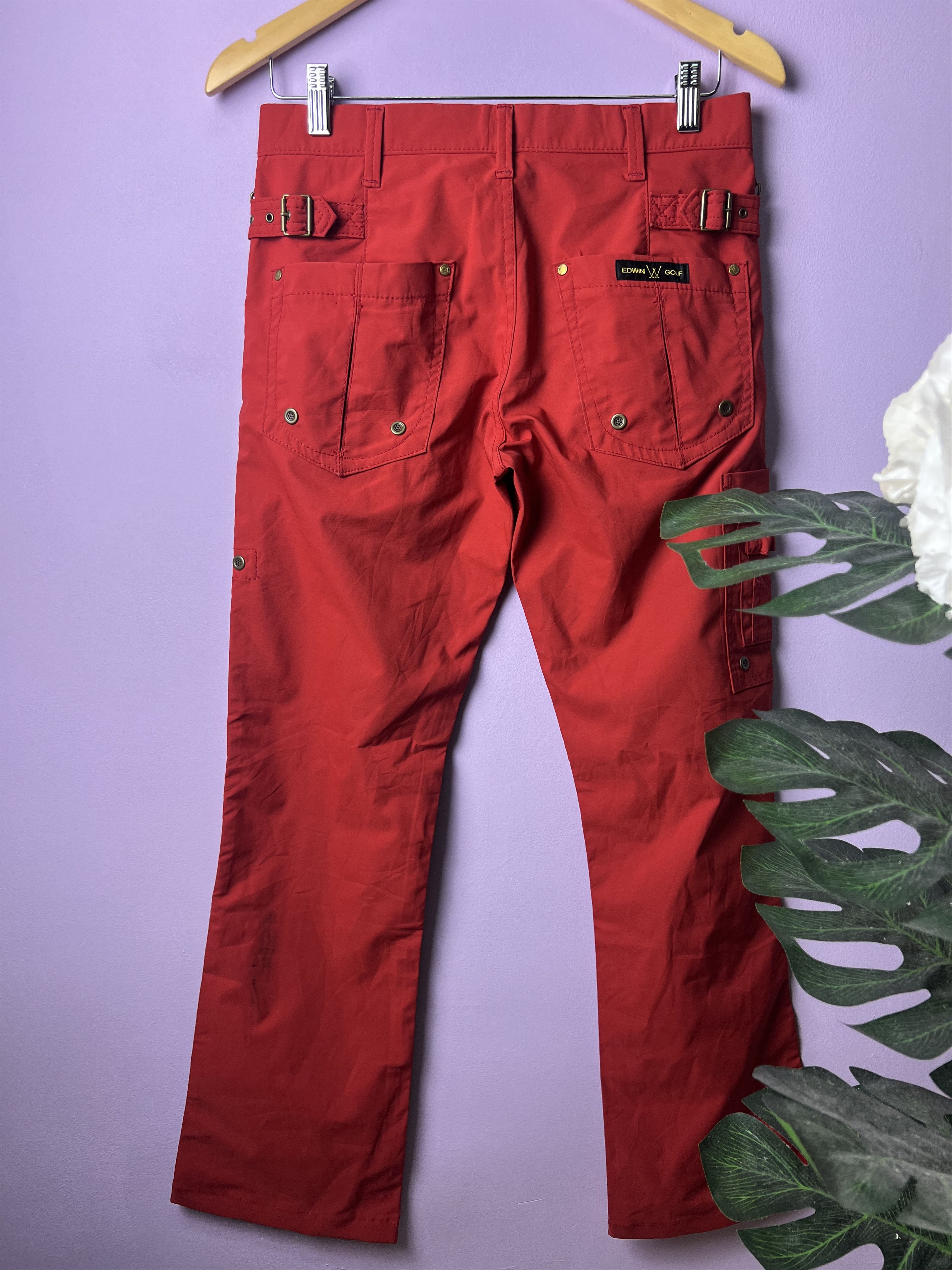 Edwin 🔥Red Edwin Golf Light Bondage Cargo Pants Size US 31 - 3 Thumbnail