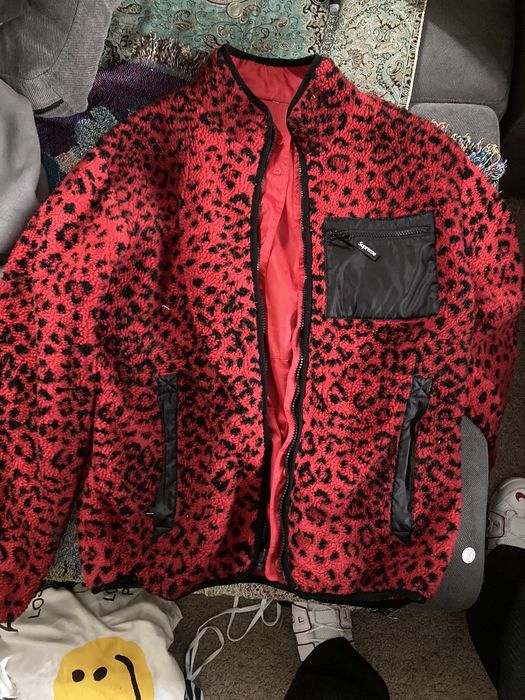 Supreme Leopard Fleece Reversible Jacket | Grailed