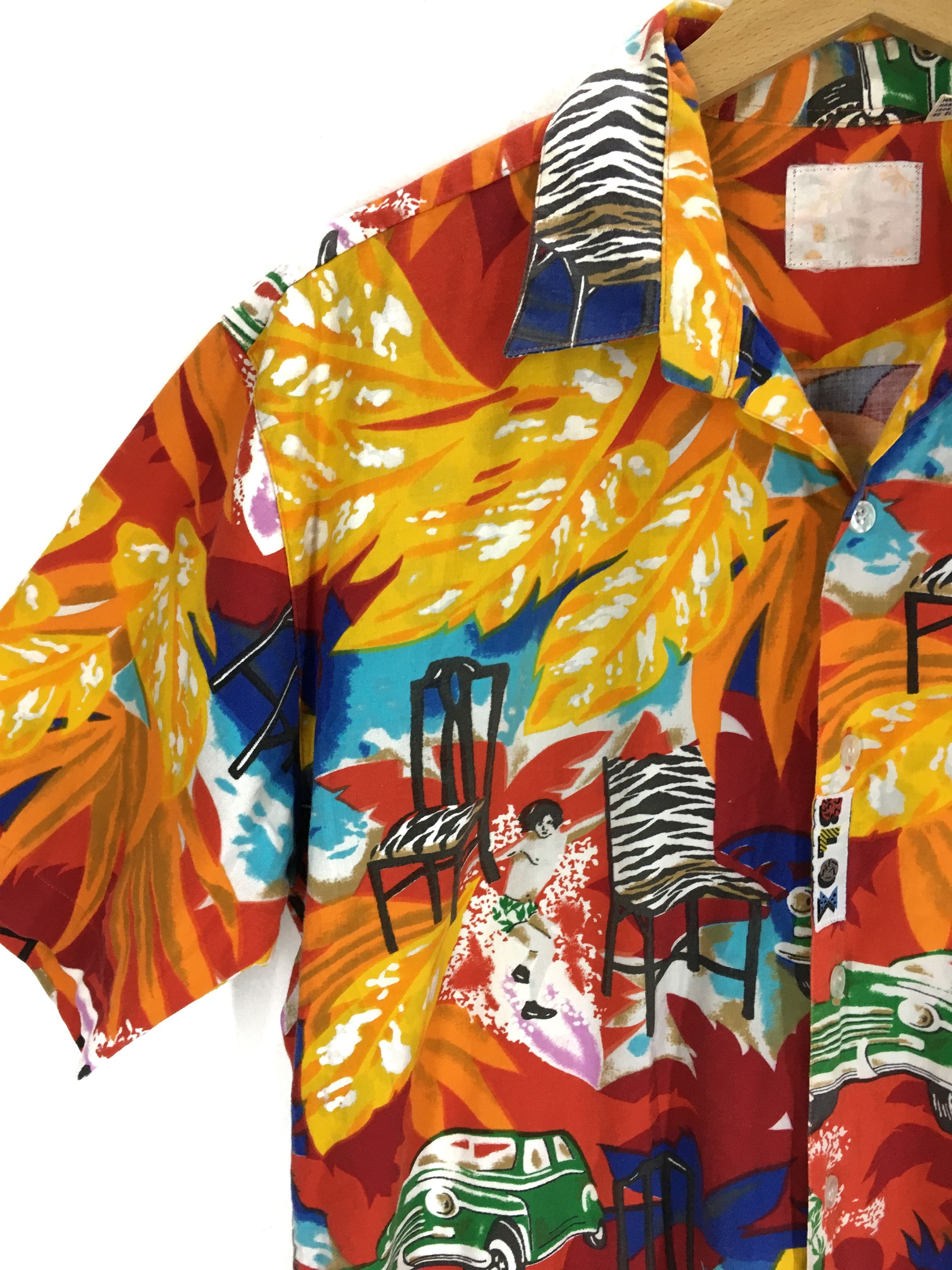 Vintage Vintage BLOX Hawaii Cars Floral Abstract Hawaiian Shirt Size US M / EU 48-50 / 2 - 8 Thumbnail