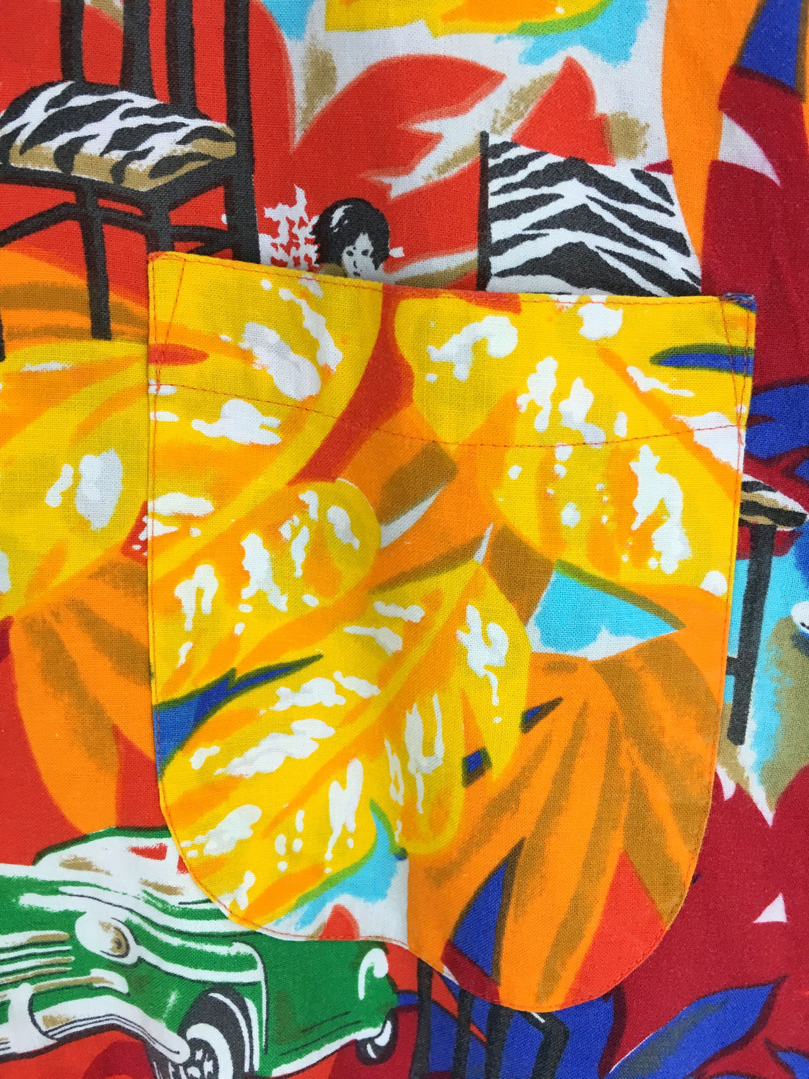Vintage Vintage BLOX Hawaii Cars Floral Abstract Hawaiian Shirt Size US M / EU 48-50 / 2 - 5 Thumbnail