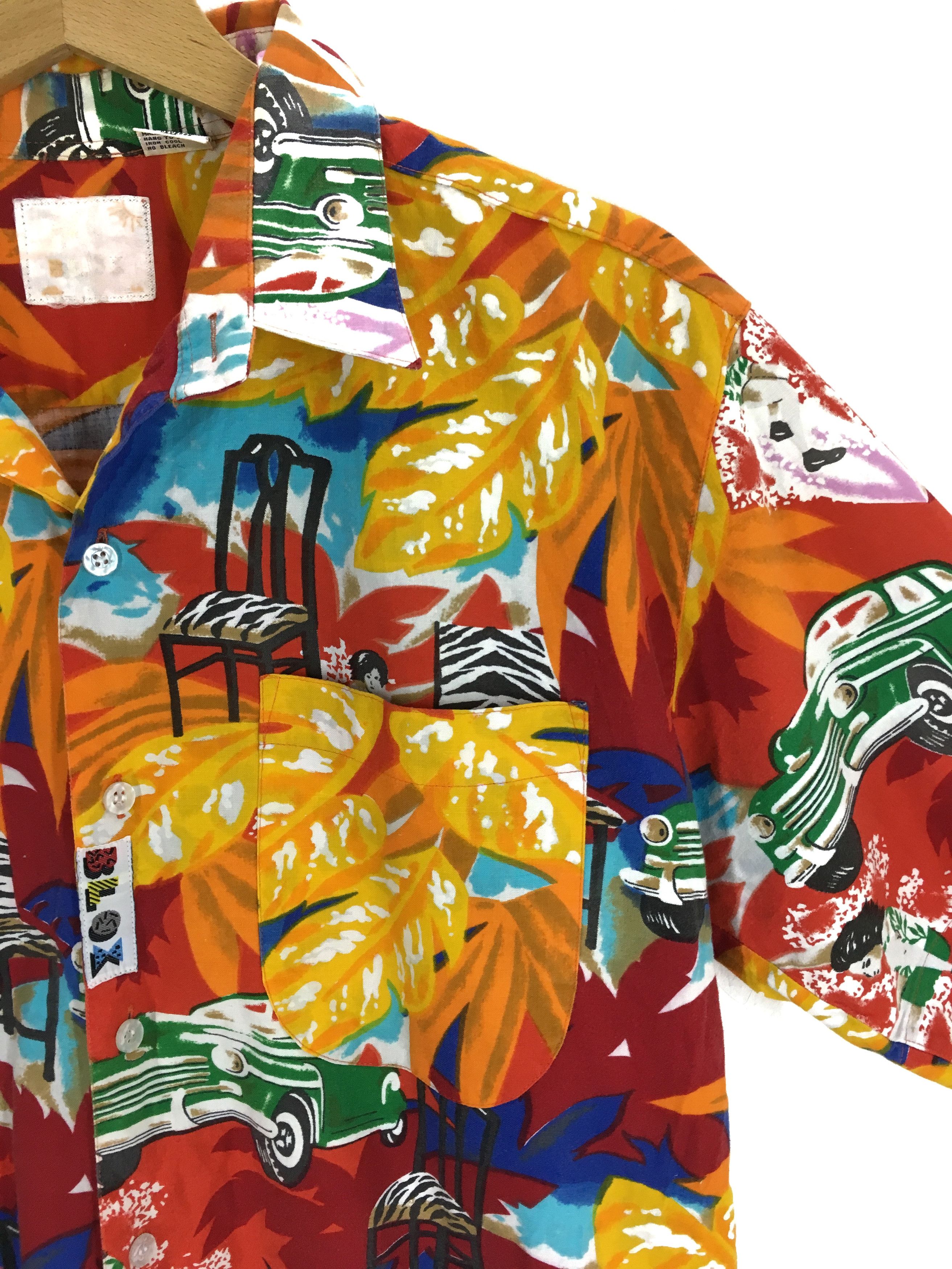 Vintage Vintage BLOX Hawaii Cars Floral Abstract Hawaiian Shirt Size US M / EU 48-50 / 2 - 7 Thumbnail