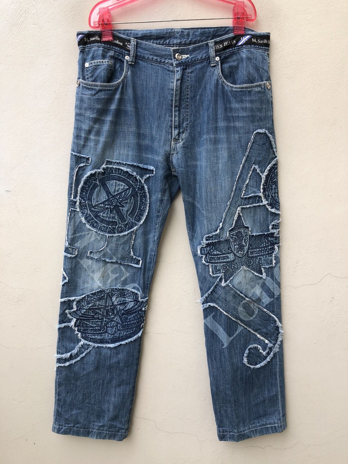 Hardy Amies Vintage Hardy Amies Sport Patchwork Denim Jeans Size US 34 / EU 50 - 6 Thumbnail