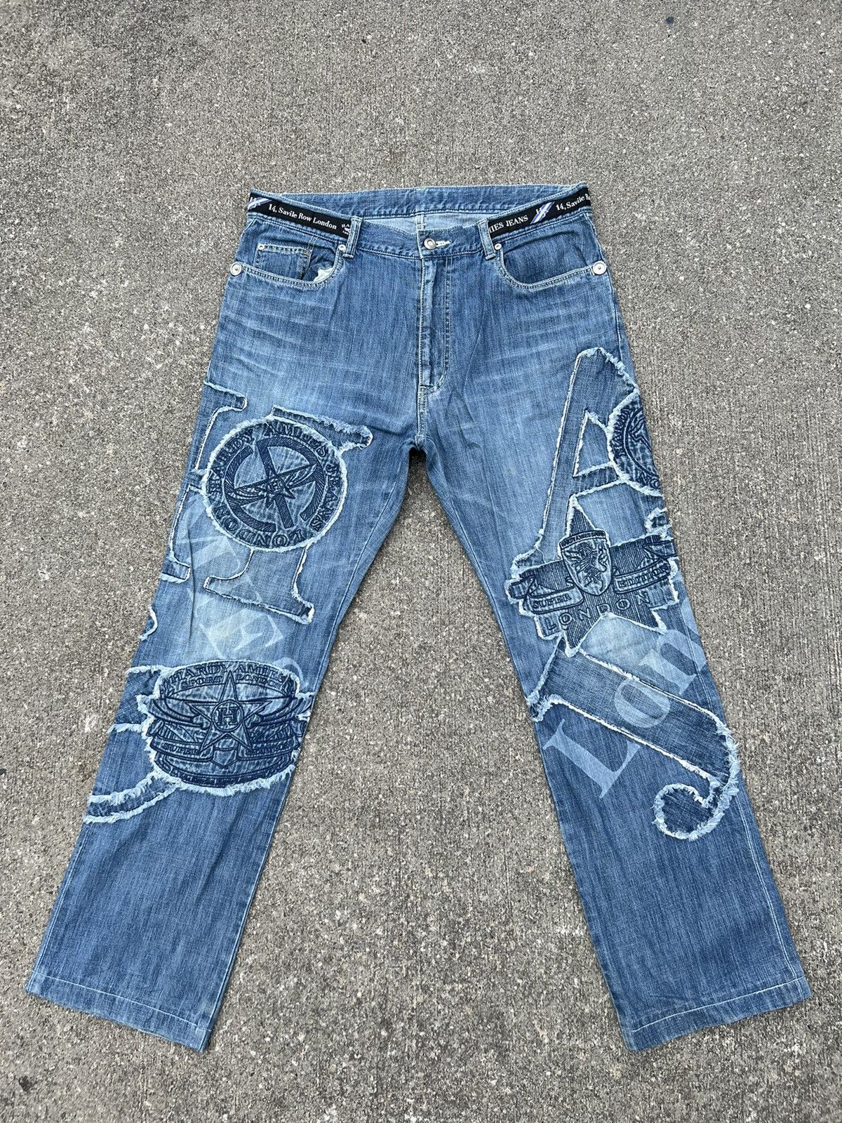 Hardy Amies Vintage Hardy Amies Sport Patchwork Denim Jeans Size US 34 / EU 50 - 1 Thumbnail