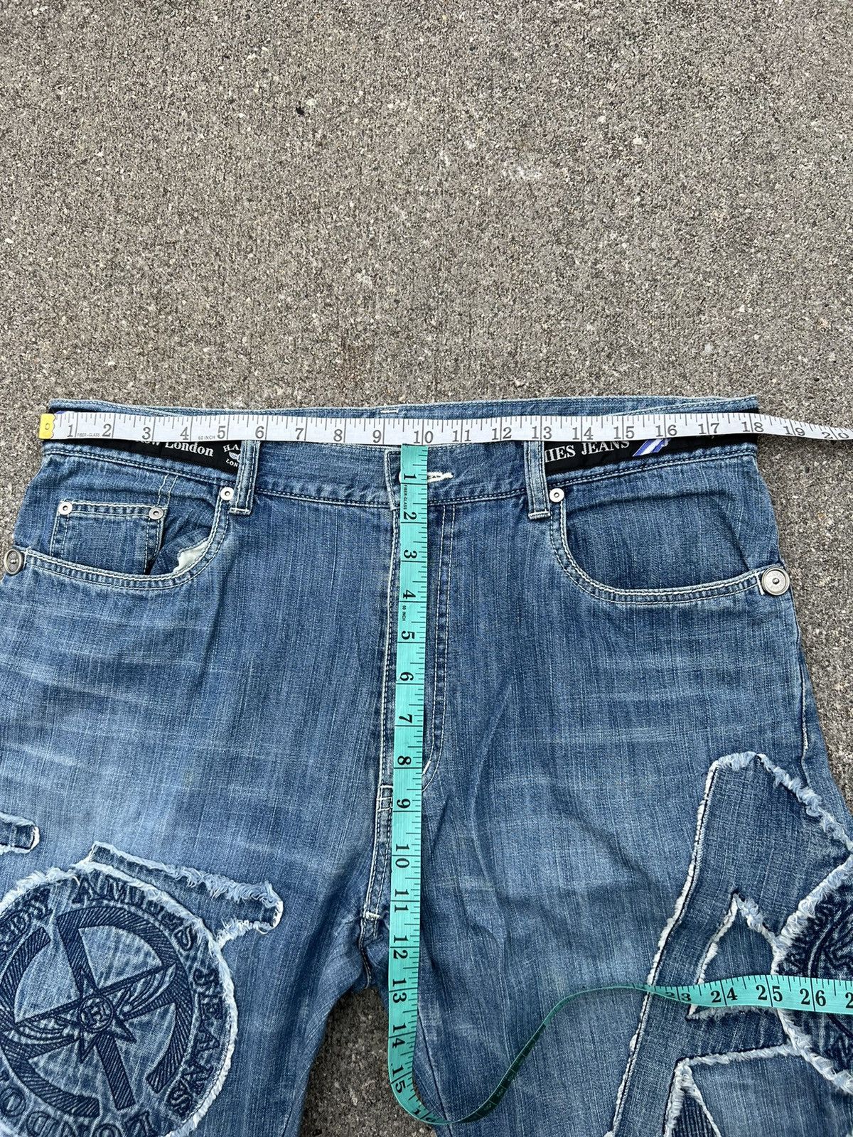 Hardy Amies Vintage Hardy Amies Sport Patchwork Denim Jeans Size US 34 / EU 50 - 2 Thumbnail