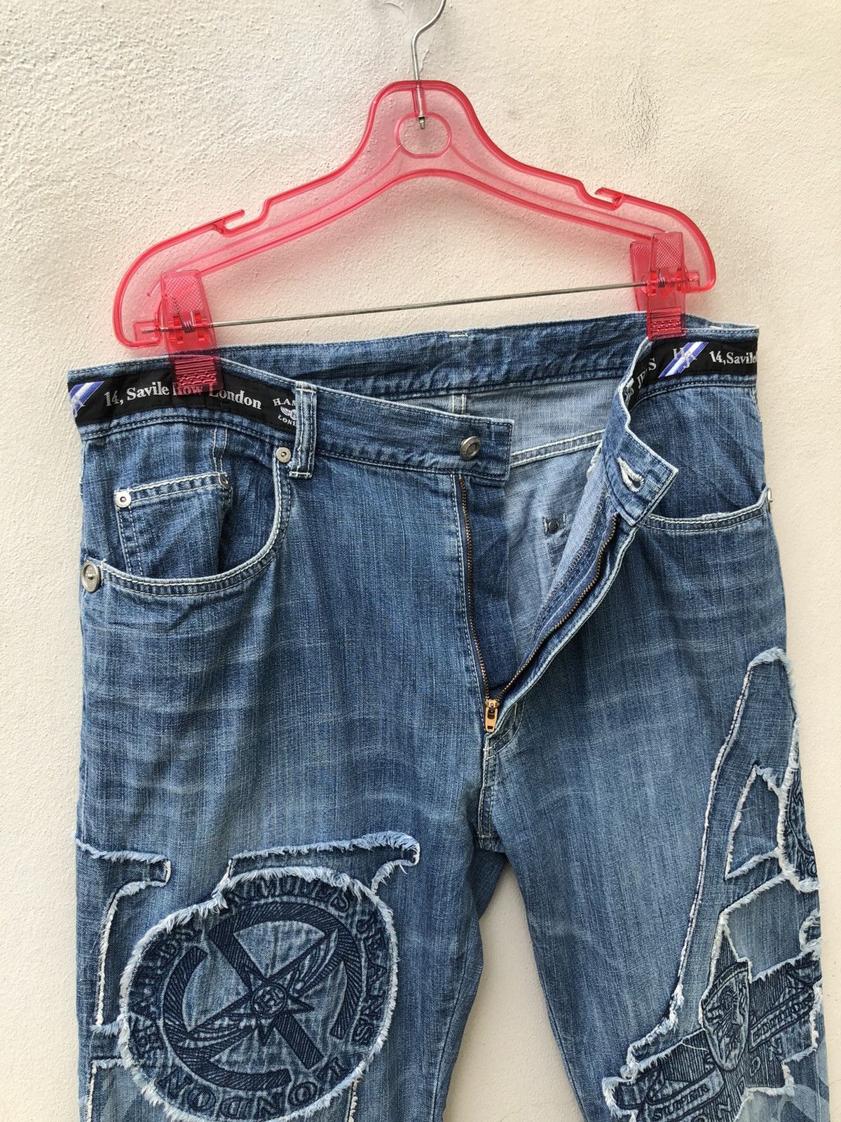 Hardy Amies Vintage Hardy Amies Sport Patchwork Denim Jeans Size US 34 / EU 50 - 8 Thumbnail