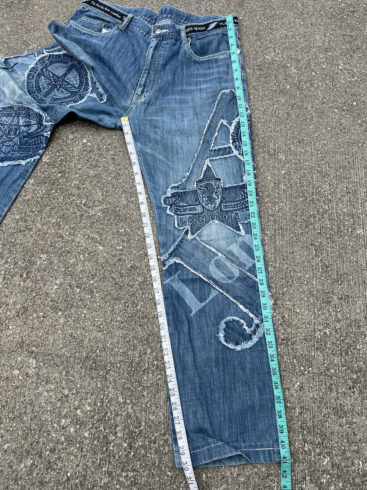 Hardy Amies Vintage Hardy Amies Sport Patchwork Denim Jeans Size US 34 / EU 50 - 4 Thumbnail