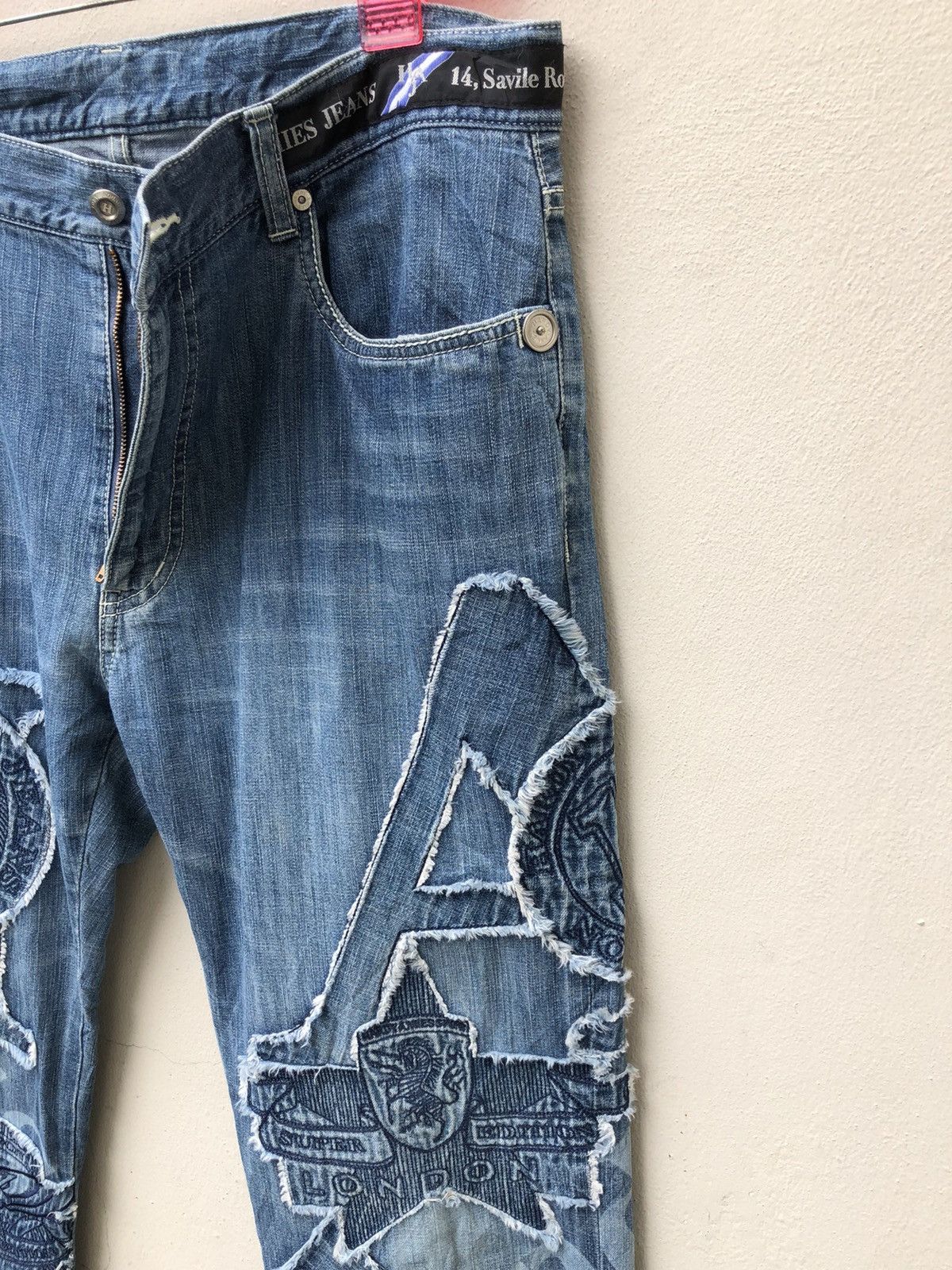 Hardy Amies Vintage Hardy Amies Sport Patchwork Denim Jeans Size US 34 / EU 50 - 12 Thumbnail