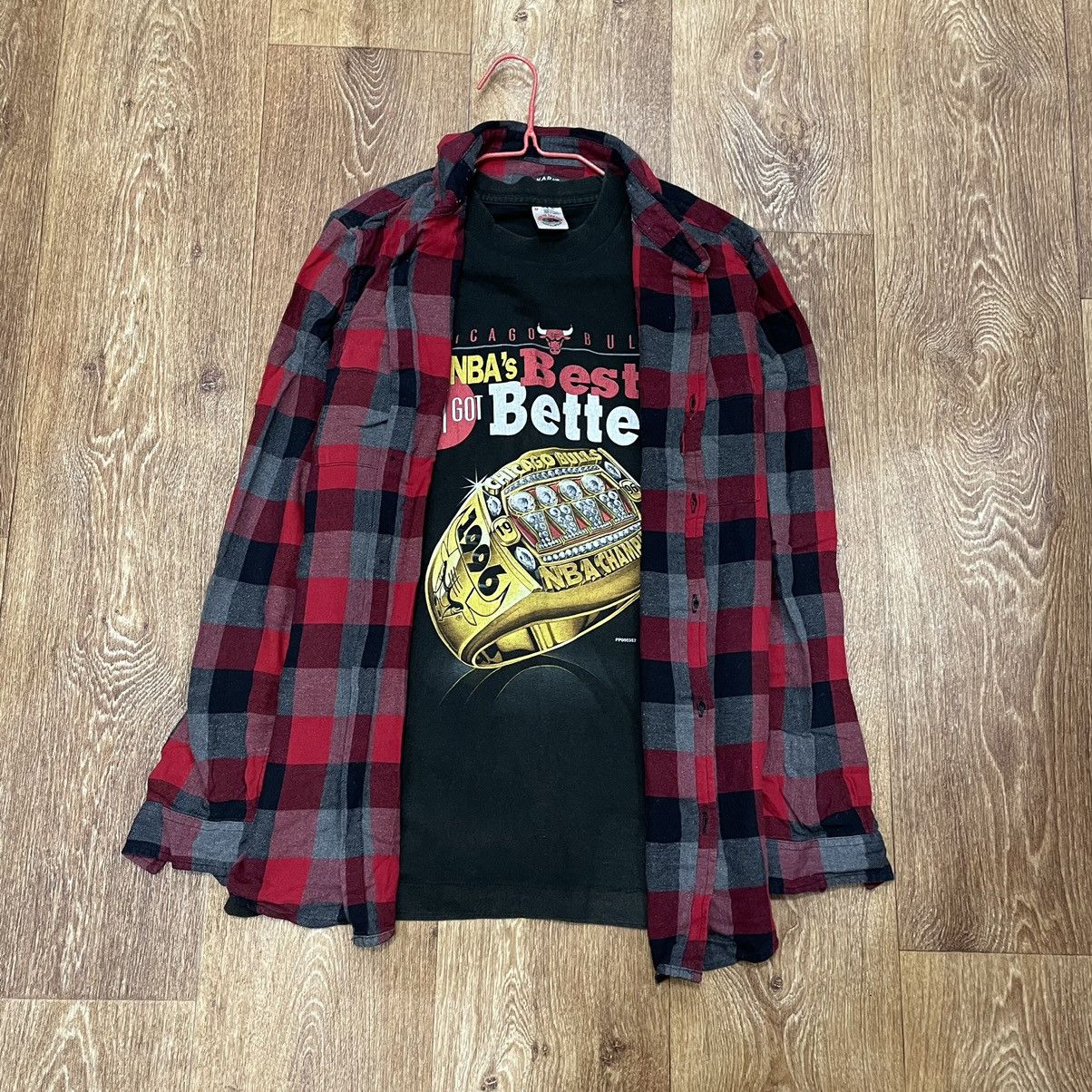 Flannel Vintage Flannel Checkered Shirt Travis Style Size US L / EU 52-54 / 3 - 1 Thumbnail