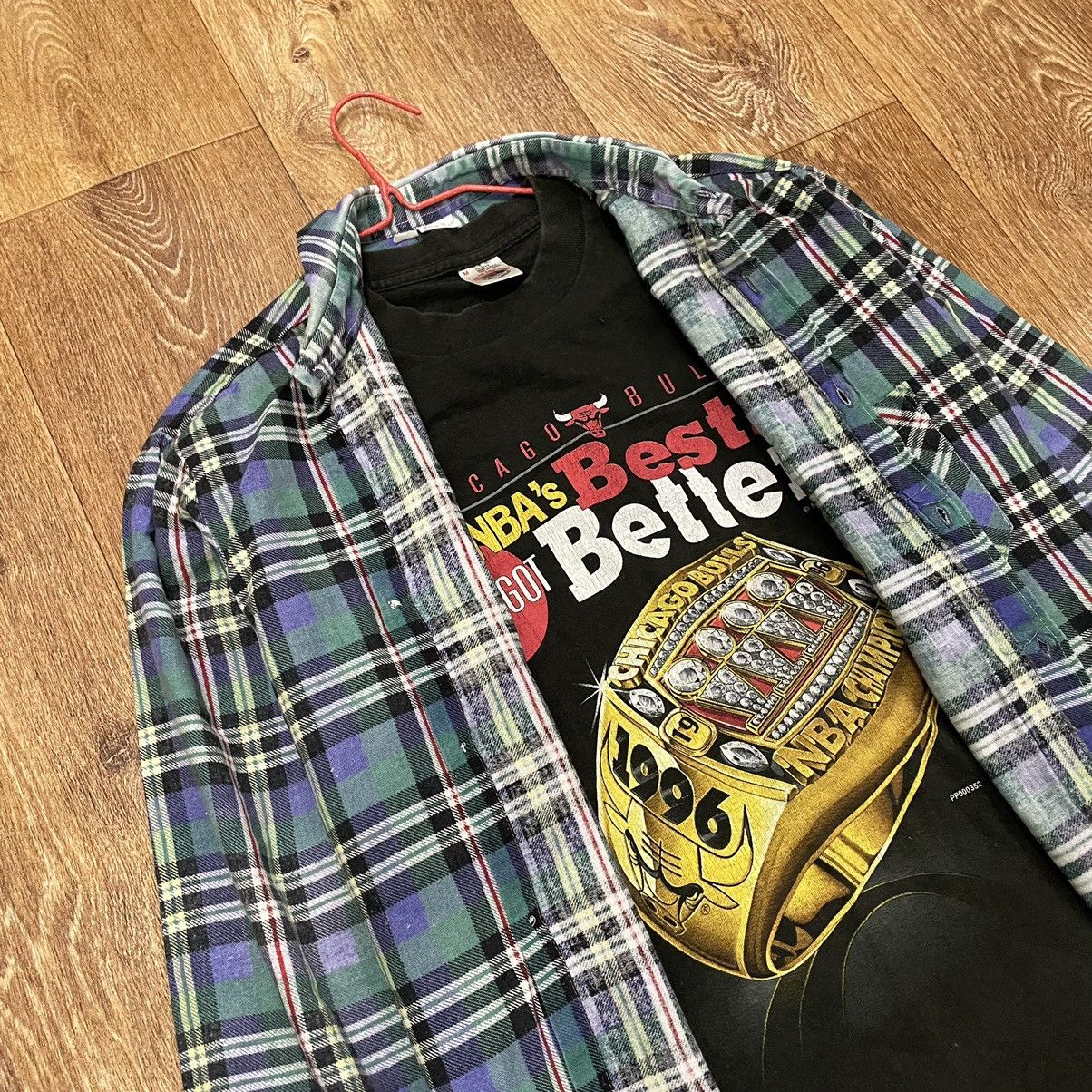 Vintage Vintage 90s Plaid Shirt Blue Shadow Grunge Oversized Logo M Size US M / EU 48-50 / 2 - 6 Thumbnail