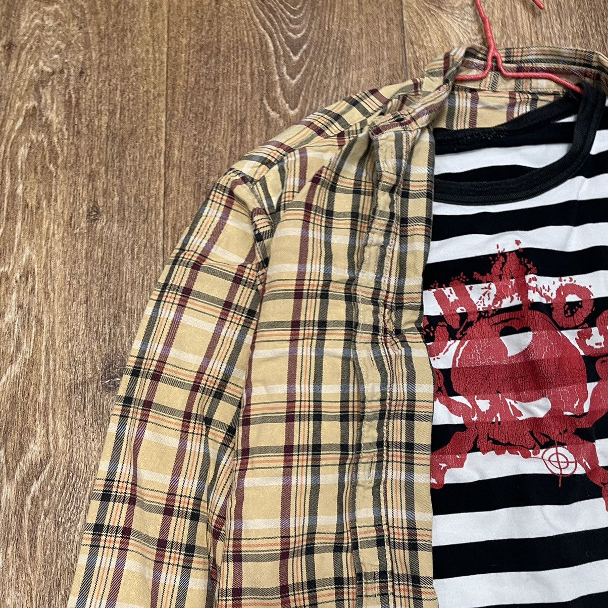 Vintage Vintage 90s Cream Plaid Shirt Oversized Grunge Preppy Logo S Size US S / EU 44-46 / 1 - 4 Thumbnail