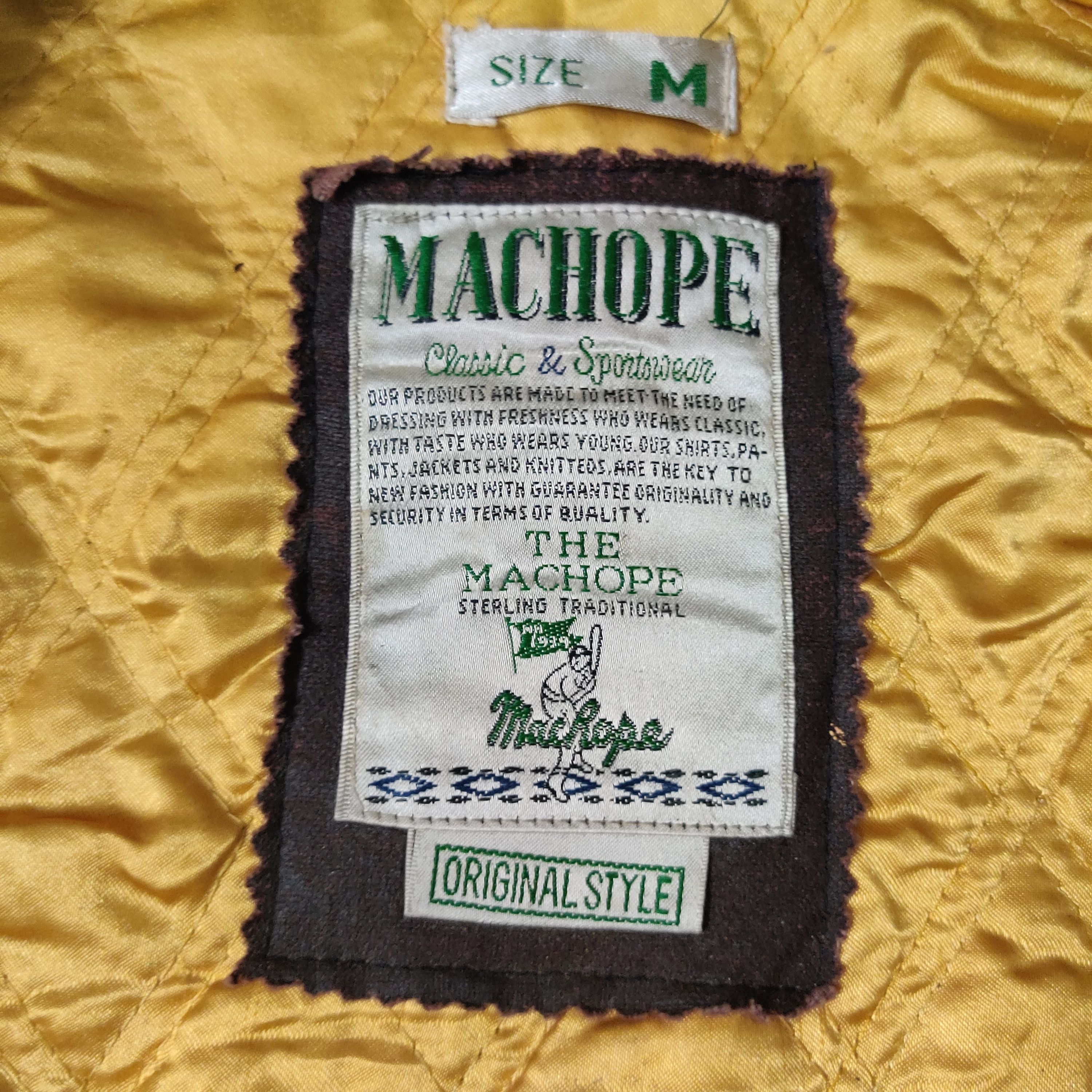 Japanese Brand Vintage Machope Wool Bomber Jacket Leather Sleeve Size US L / EU 52-54 / 3 - 9 Thumbnail