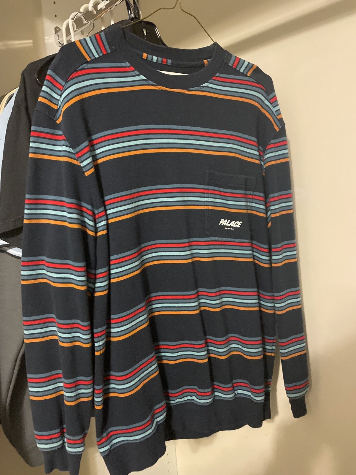 Palace striped sweater hotsell