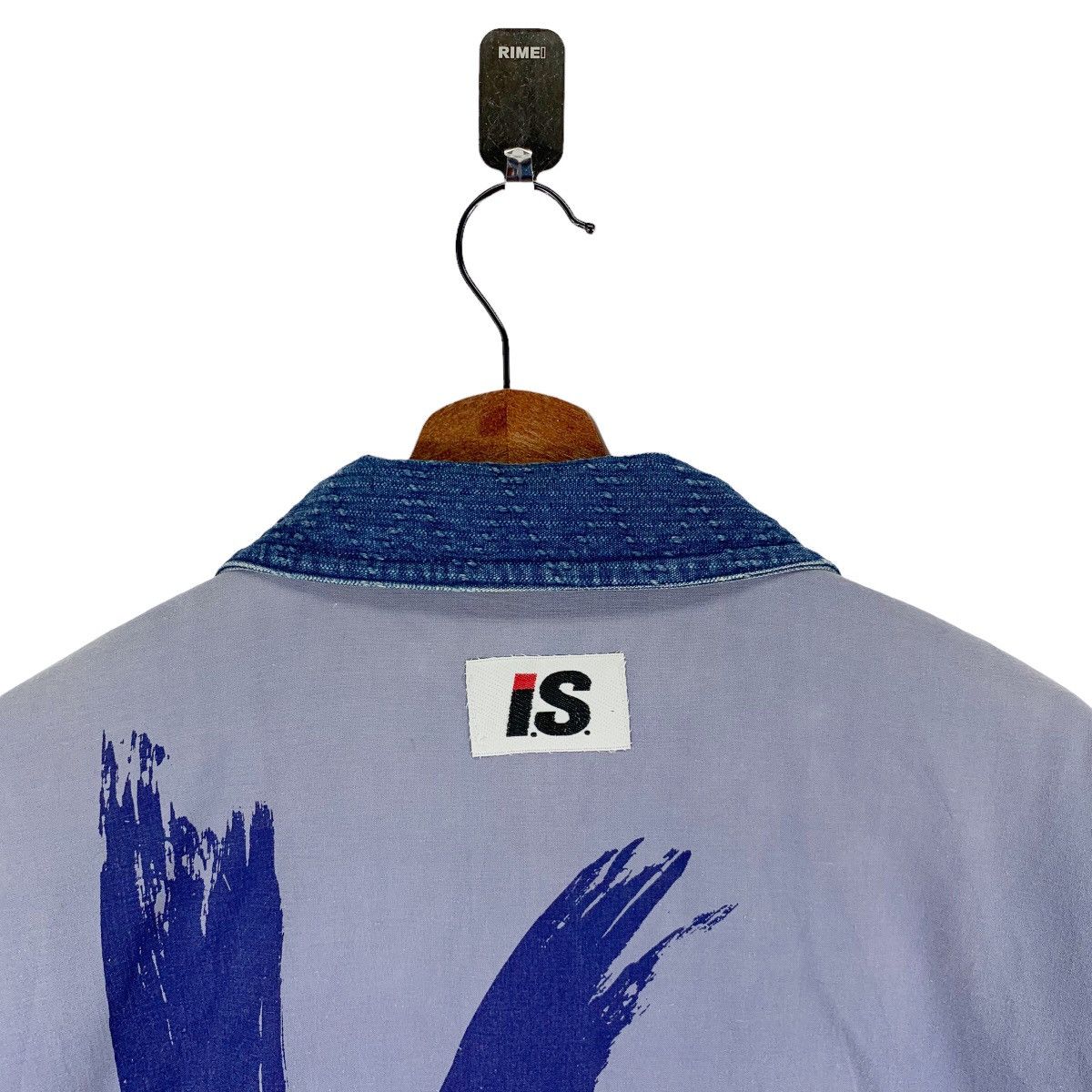 Issey Miyake × Tsumori Chisato 80S ISSEY MIYAKE MANDARIN STYLE BLUE DENIM INDIGO OVERSIZE Size US XL / EU 56 / 4 - 15 Thumbnail