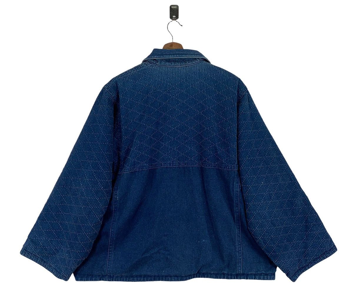 Issey Miyake × Tsumori Chisato 80S ISSEY MIYAKE MANDARIN STYLE BLUE DENIM INDIGO OVERSIZE Size US XL / EU 56 / 4 - 7 Thumbnail