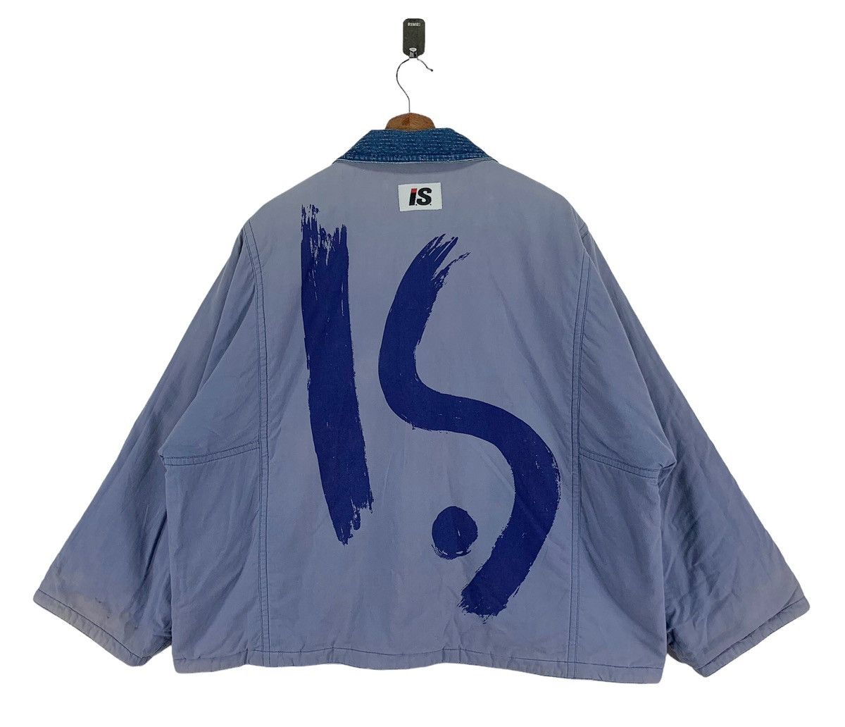 Issey Miyake × Tsumori Chisato 80S ISSEY MIYAKE MANDARIN STYLE BLUE DENIM INDIGO OVERSIZE Size US XL / EU 56 / 4 - 1 Thumbnail