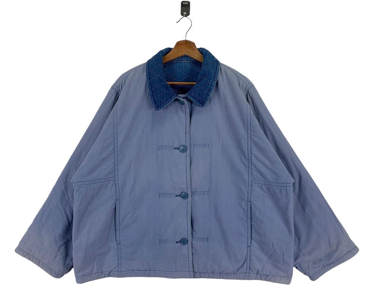 Issey Miyake × Tsumori Chisato 80S ISSEY MIYAKE MANDARIN STYLE BLUE DENIM INDIGO OVERSIZE Size US XL / EU 56 / 4 - 5 Thumbnail