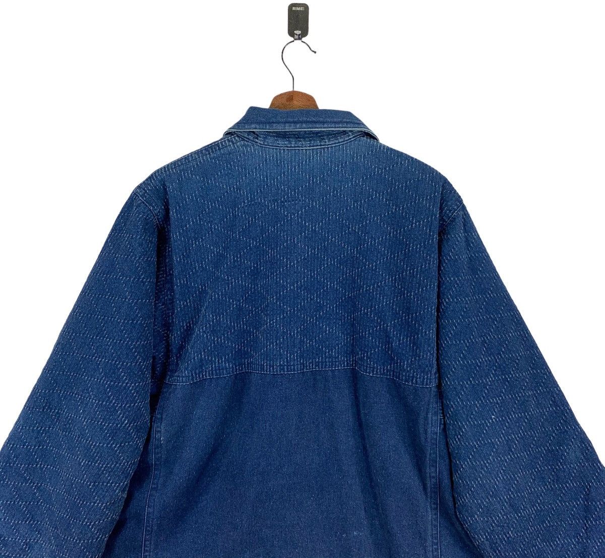 Issey Miyake × Tsumori Chisato 80S ISSEY MIYAKE MANDARIN STYLE BLUE DENIM INDIGO OVERSIZE Size US XL / EU 56 / 4 - 9 Thumbnail