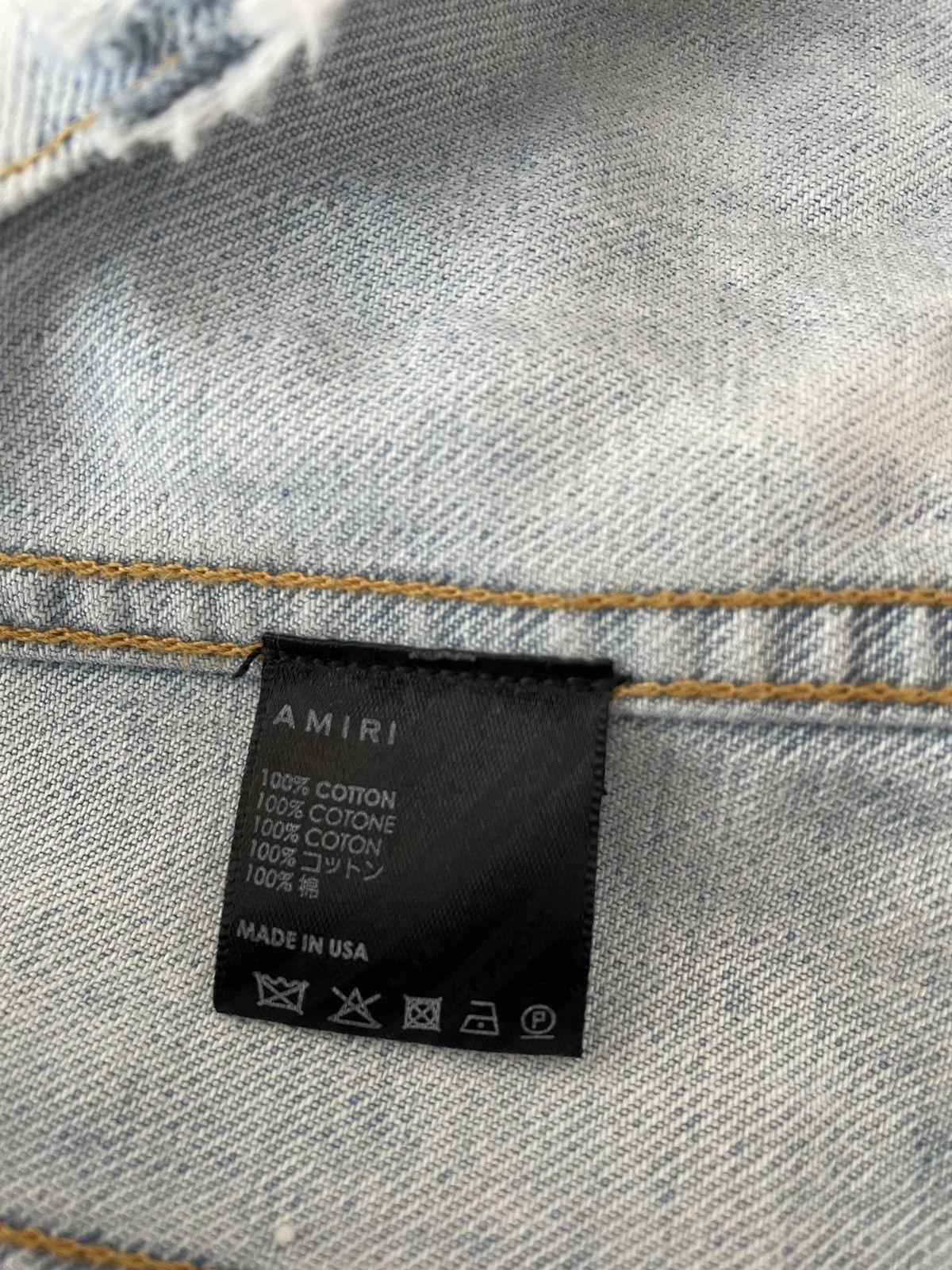 Amiri $1,900 Value Runway Limited Zig Zag Denim Trucker Jacket Size XL / US 12-14 / IT 48-50 - 5 Thumbnail