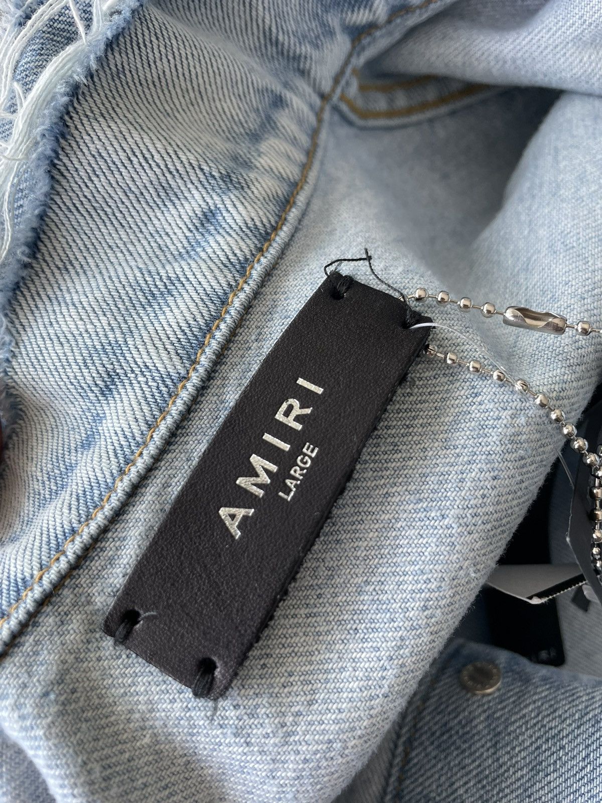 Amiri $1,900 Value Runway Limited Zig Zag Denim Trucker Jacket Size XL / US 12-14 / IT 48-50 - 4 Thumbnail