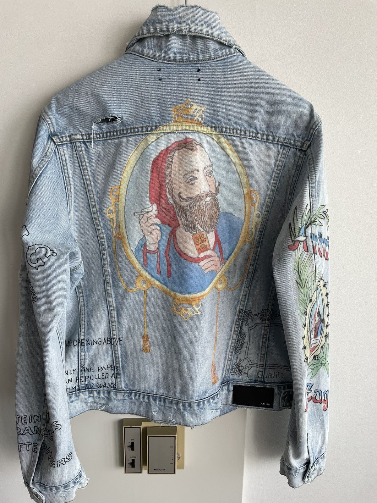 Amiri $1,900 Value Runway Limited Zig Zag Denim Trucker Jacket Size XL / US 12-14 / IT 48-50 - 25 Thumbnail