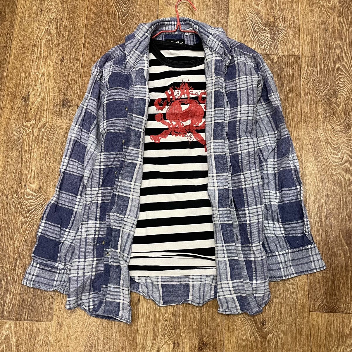 Flannel Vintage Flannel Checkered Shirt Travis Style Size US XL / EU 56 / 4 - 1 Thumbnail