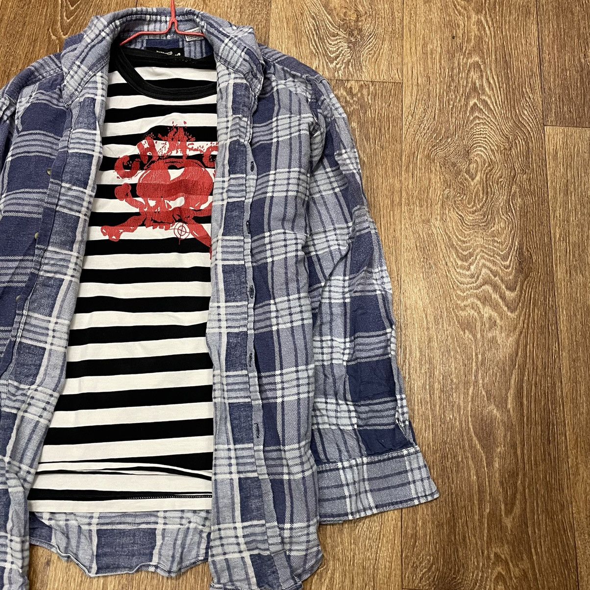 Flannel Vintage Flannel Checkered Shirt Travis Style Size US XL / EU 56 / 4 - 2 Thumbnail