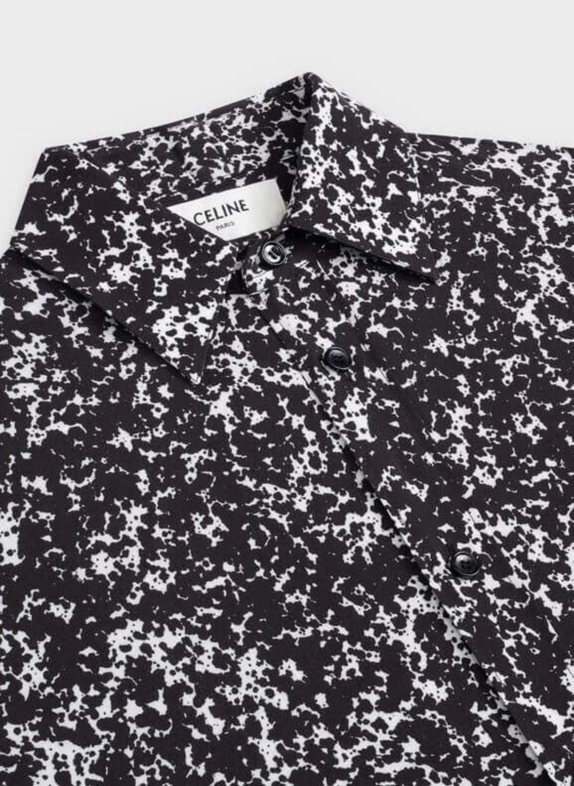 Celine × Hedi Slimane 19FW Drugstore Collar Marble Print Shirt sz38 Size US S / EU 44-46 / 1 - 9 Thumbnail