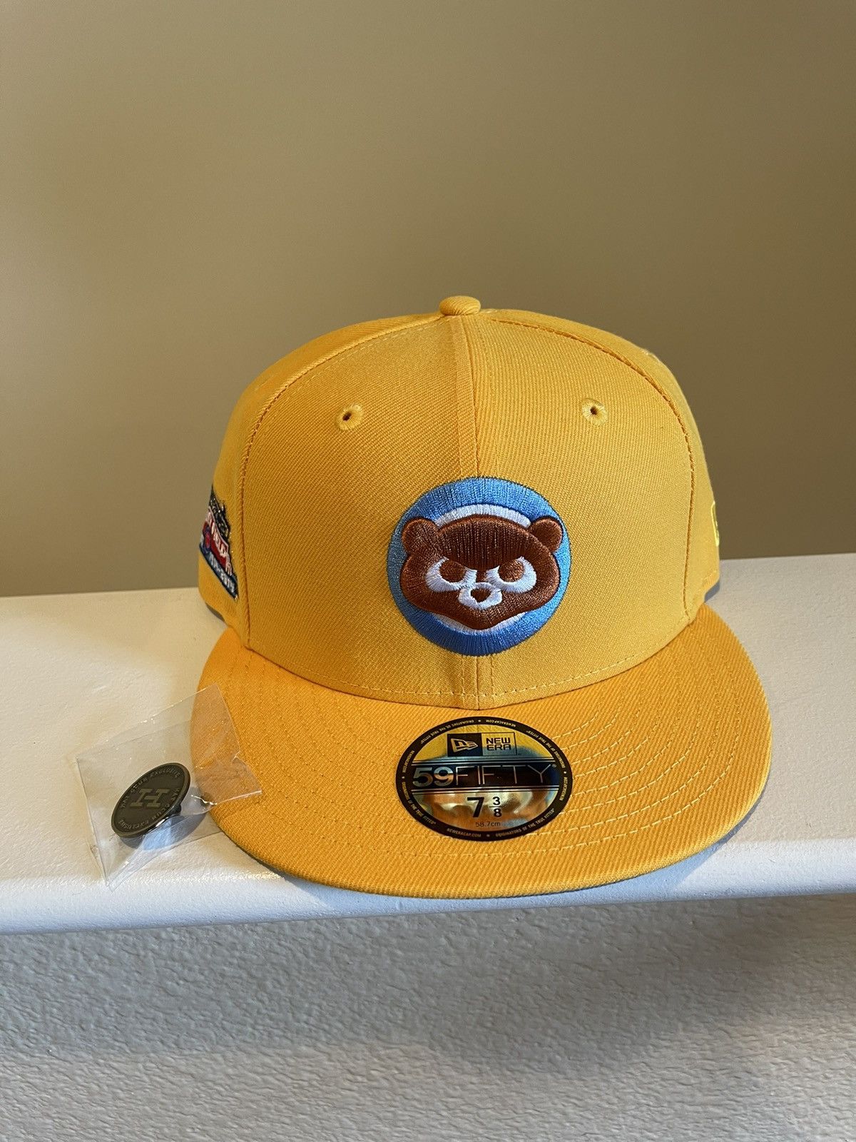 Chicago Cubs Wrigley Field Patch Hat in Yellow - 7 3/8