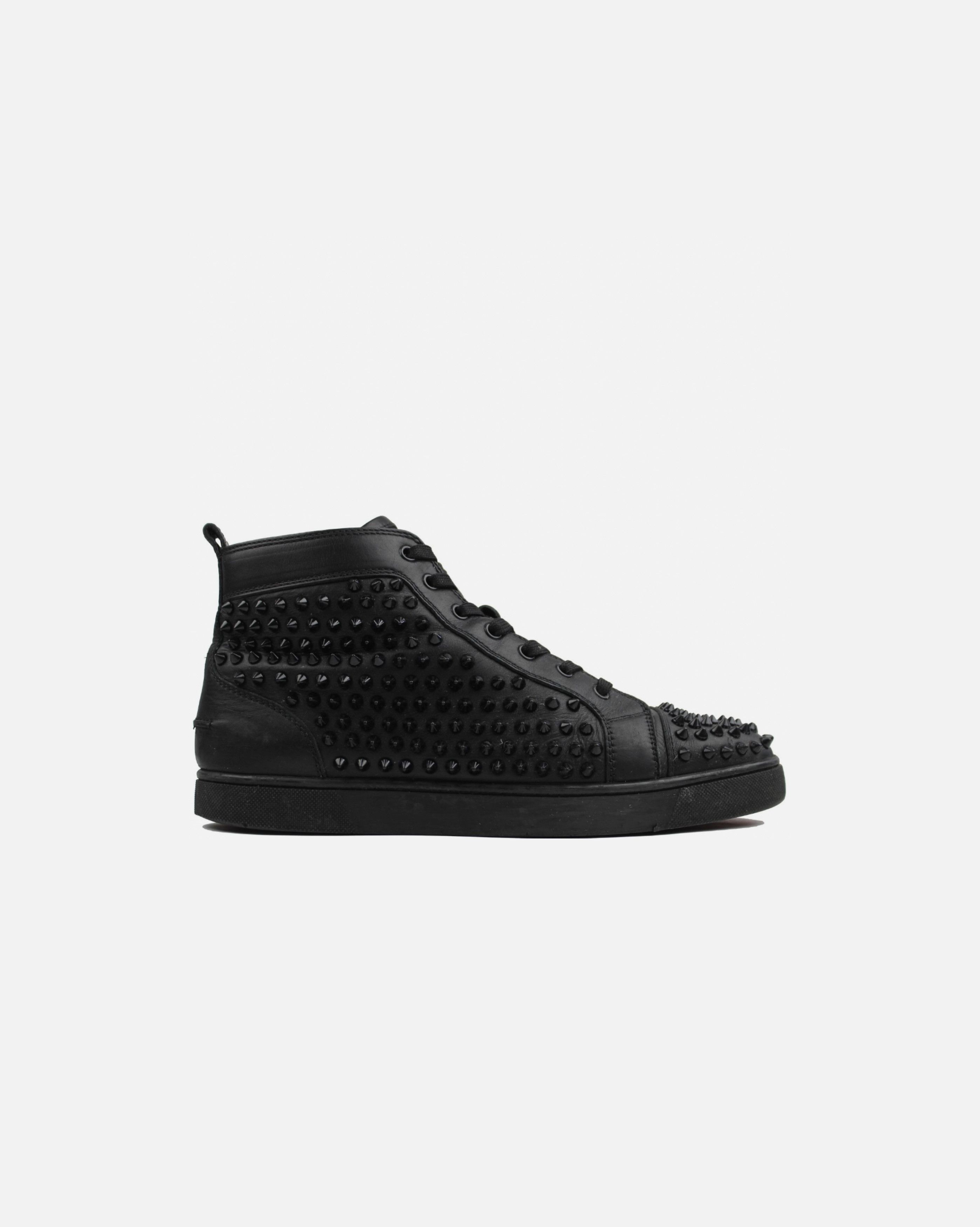 Christian Louboutin Christian Louboutin Hightop Black Spike Sneakers Size US 10 / EU 43 - 1 Thumbnail