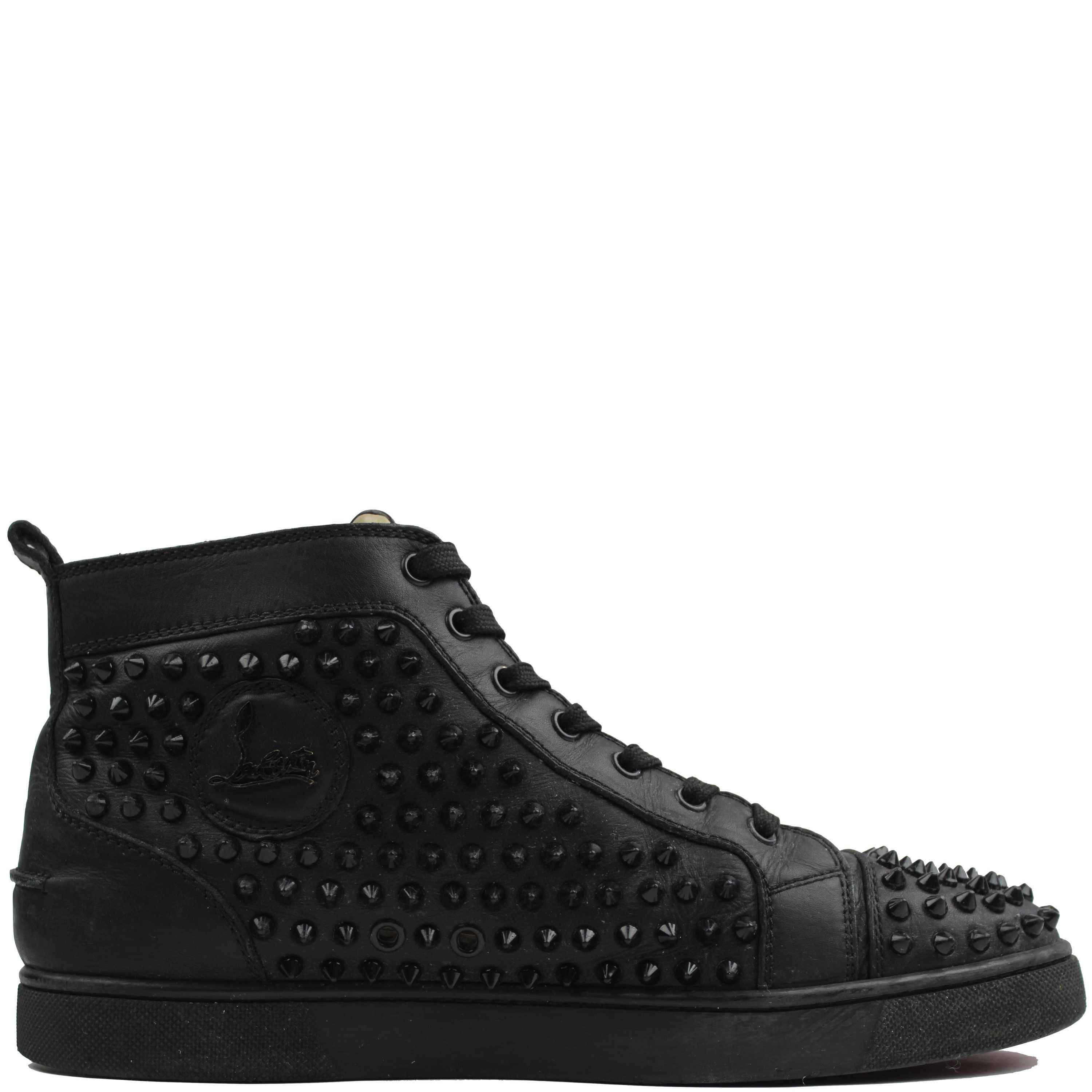 Christian Louboutin Christian Louboutin Hightop Black Spike Sneakers Size US 10 / EU 43 - 5 Thumbnail