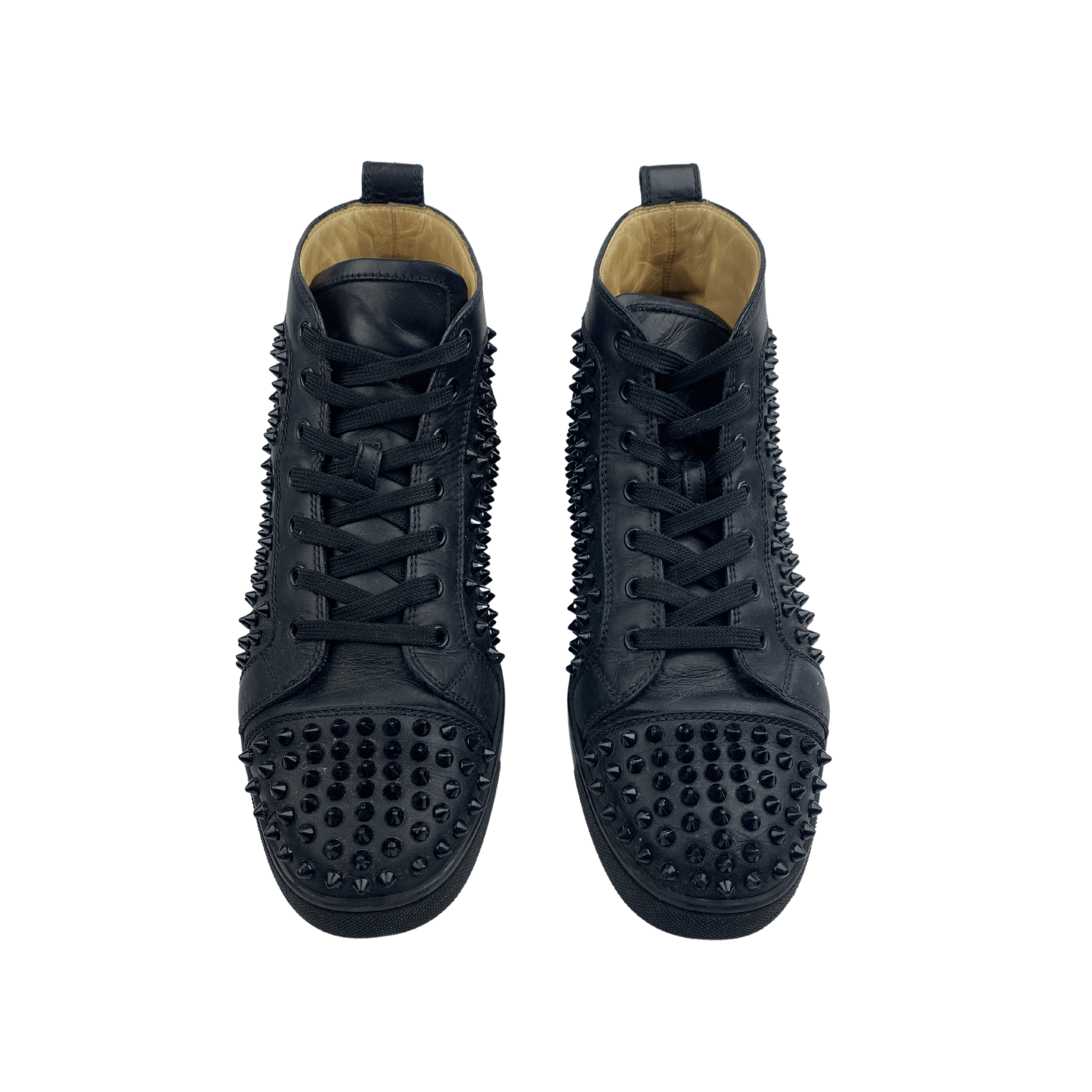 Christian Louboutin Christian Louboutin Hightop Black Spike Sneakers Size US 10 / EU 43 - 9 Thumbnail