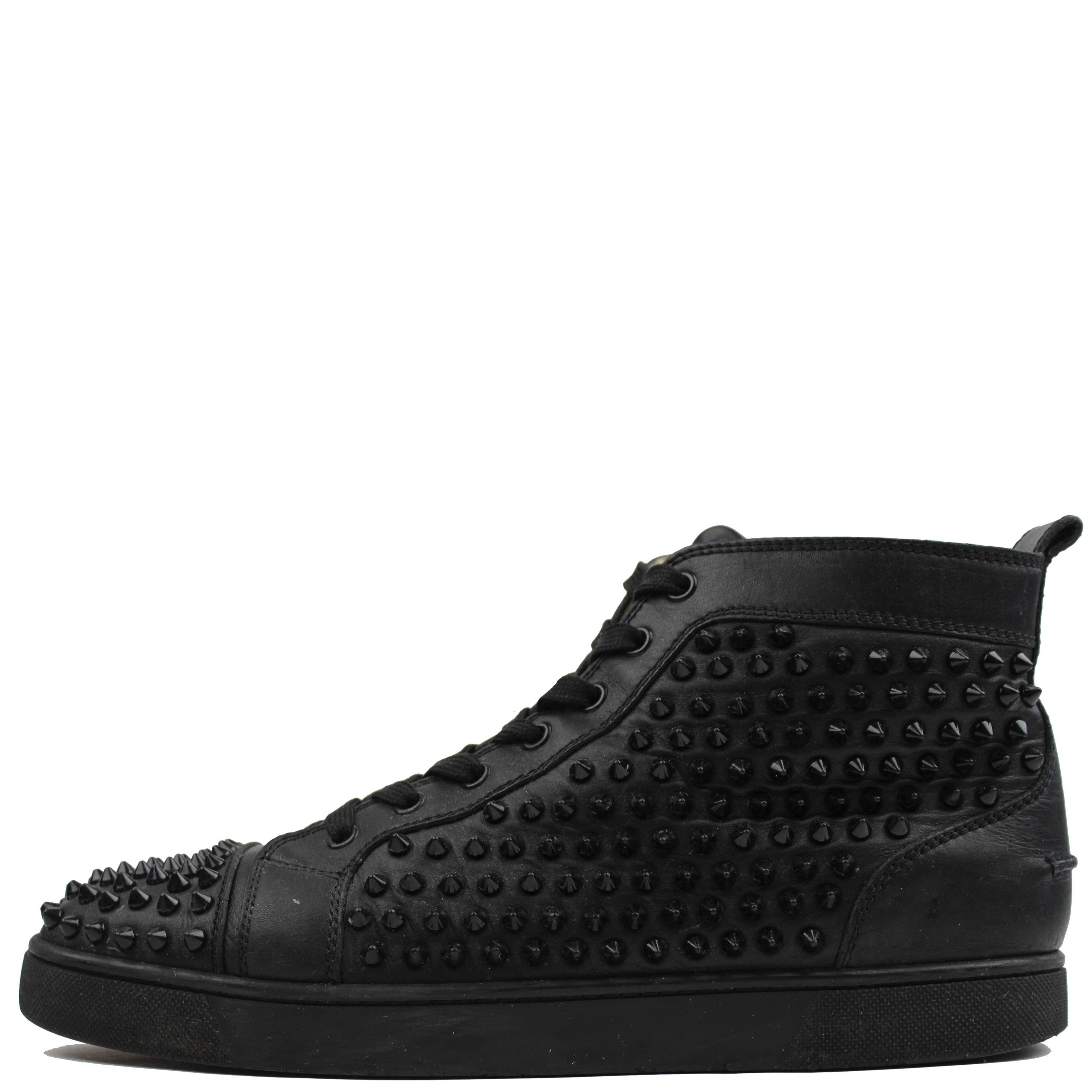 Christian Louboutin Christian Louboutin Hightop Black Spike Sneakers Size US 10 / EU 43 - 6 Thumbnail
