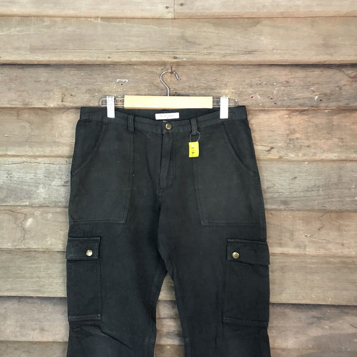 Japanese Brand DLL Poe De Deux Black Cargo Multipocket Pants #1370 Size US 31 - 2 Thumbnail