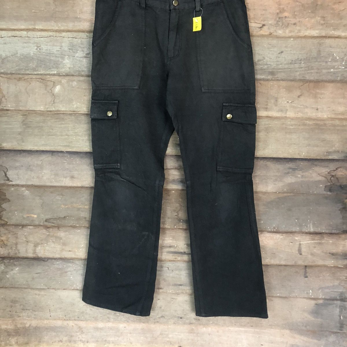 Japanese Brand DLL Poe De Deux Black Cargo Multipocket Pants #1370 Size US 31 - 3 Thumbnail