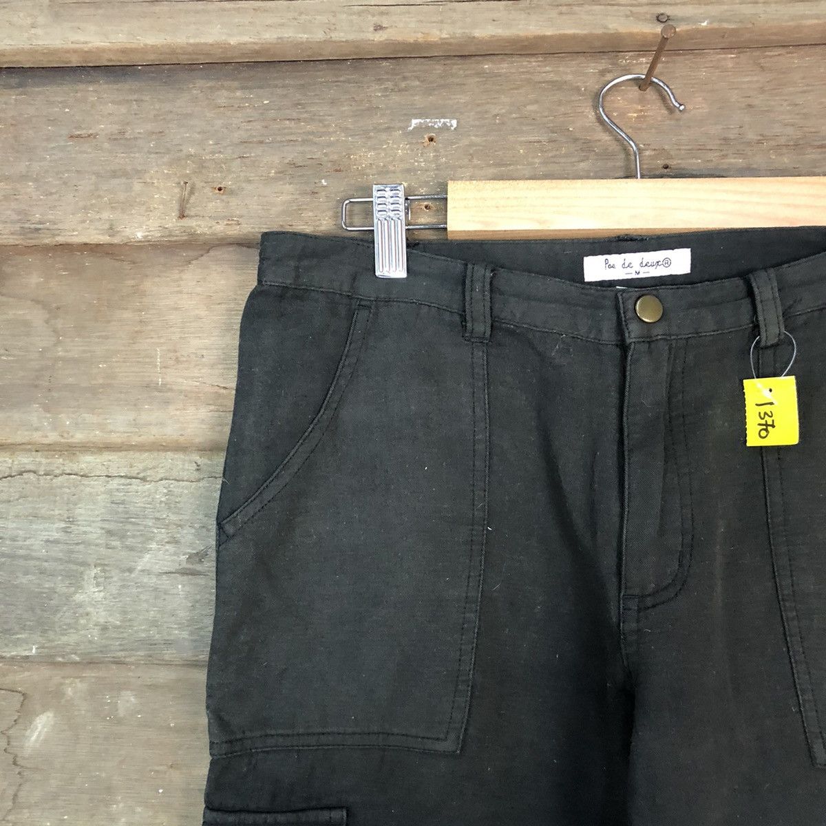 Japanese Brand DLL Poe De Deux Black Cargo Multipocket Pants #1370 Size US 31 - 6 Thumbnail