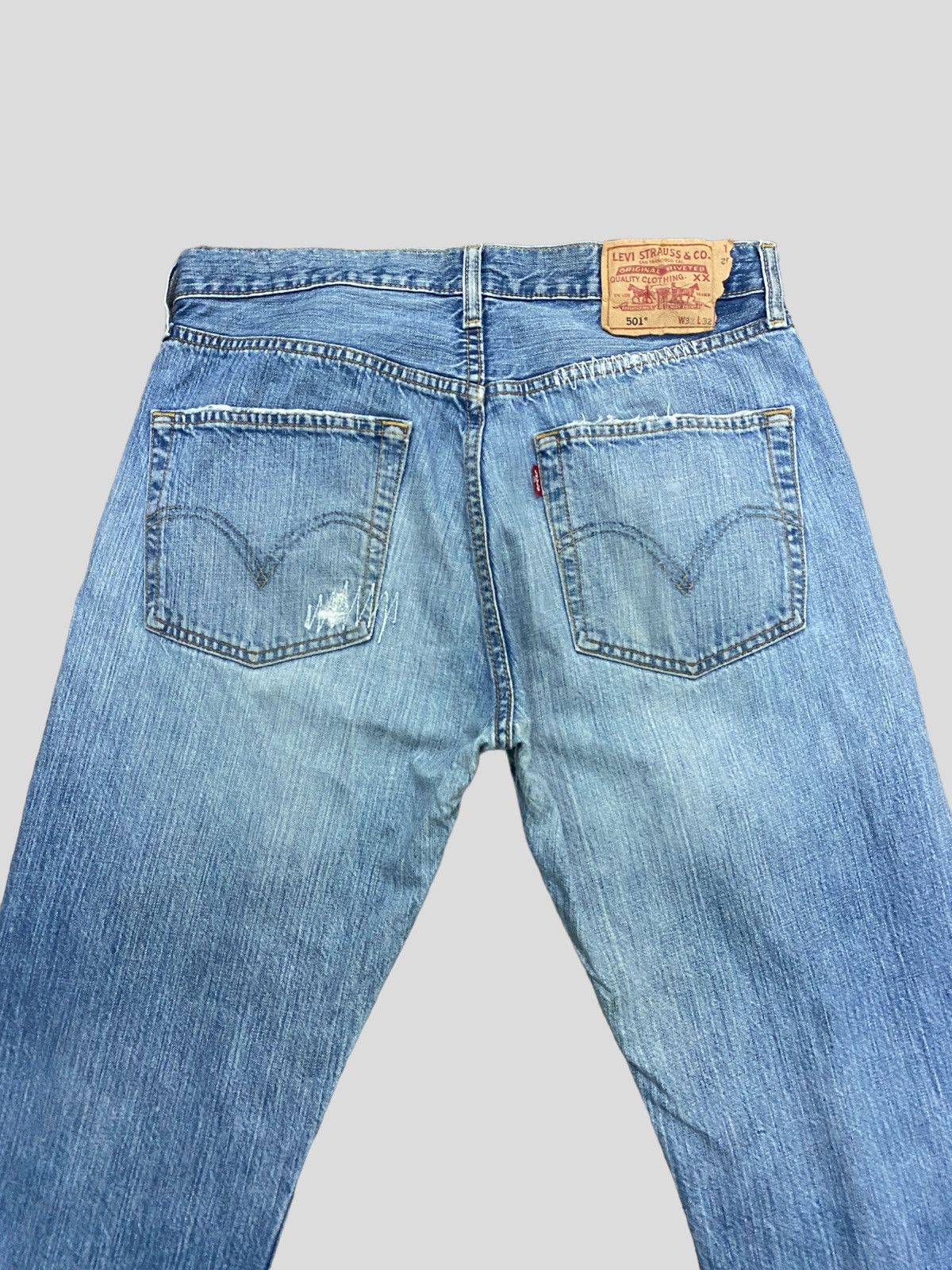 Levi's Vintage Levi's 501 Distressed Stud Ripped Denim Size US 30 / EU 46 - 9 Thumbnail