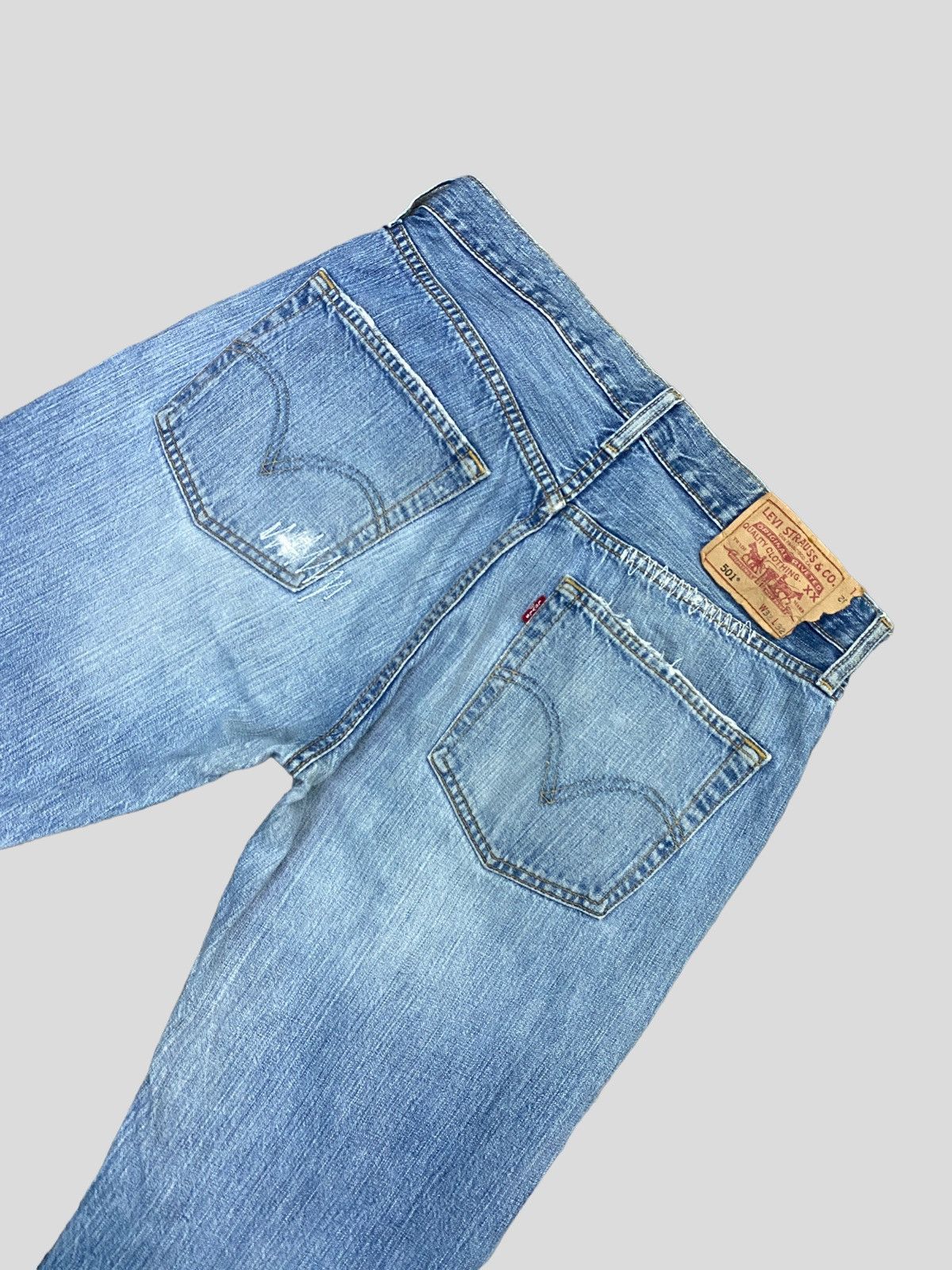 Levi's Vintage Levi's 501 Distressed Stud Ripped Denim Size US 30 / EU 46 - 7 Thumbnail