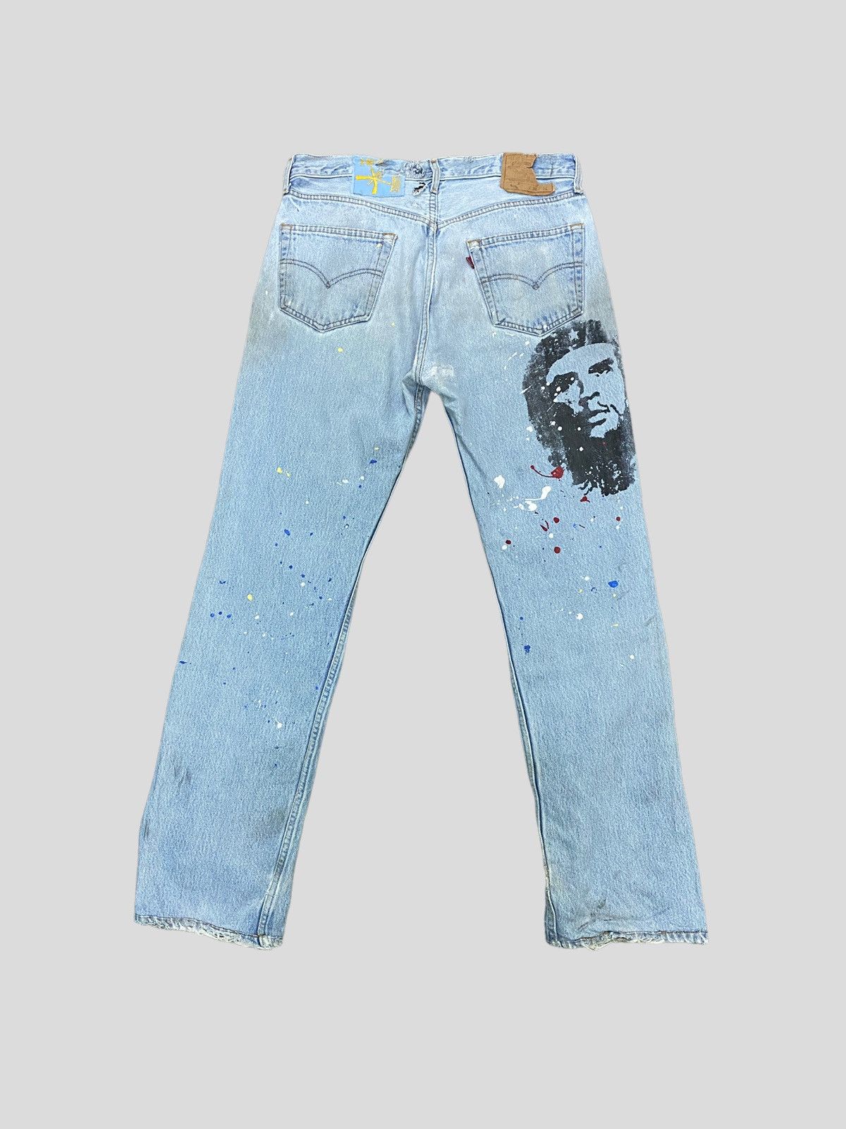 Levi's × Levi's Vintage Clothing × Vintage VINTAGE 90s Levi's 501 DISTRESSED CUSTOM CHE QUEVARA DENIM Size US 30 / EU 46 - 2 Thumbnail