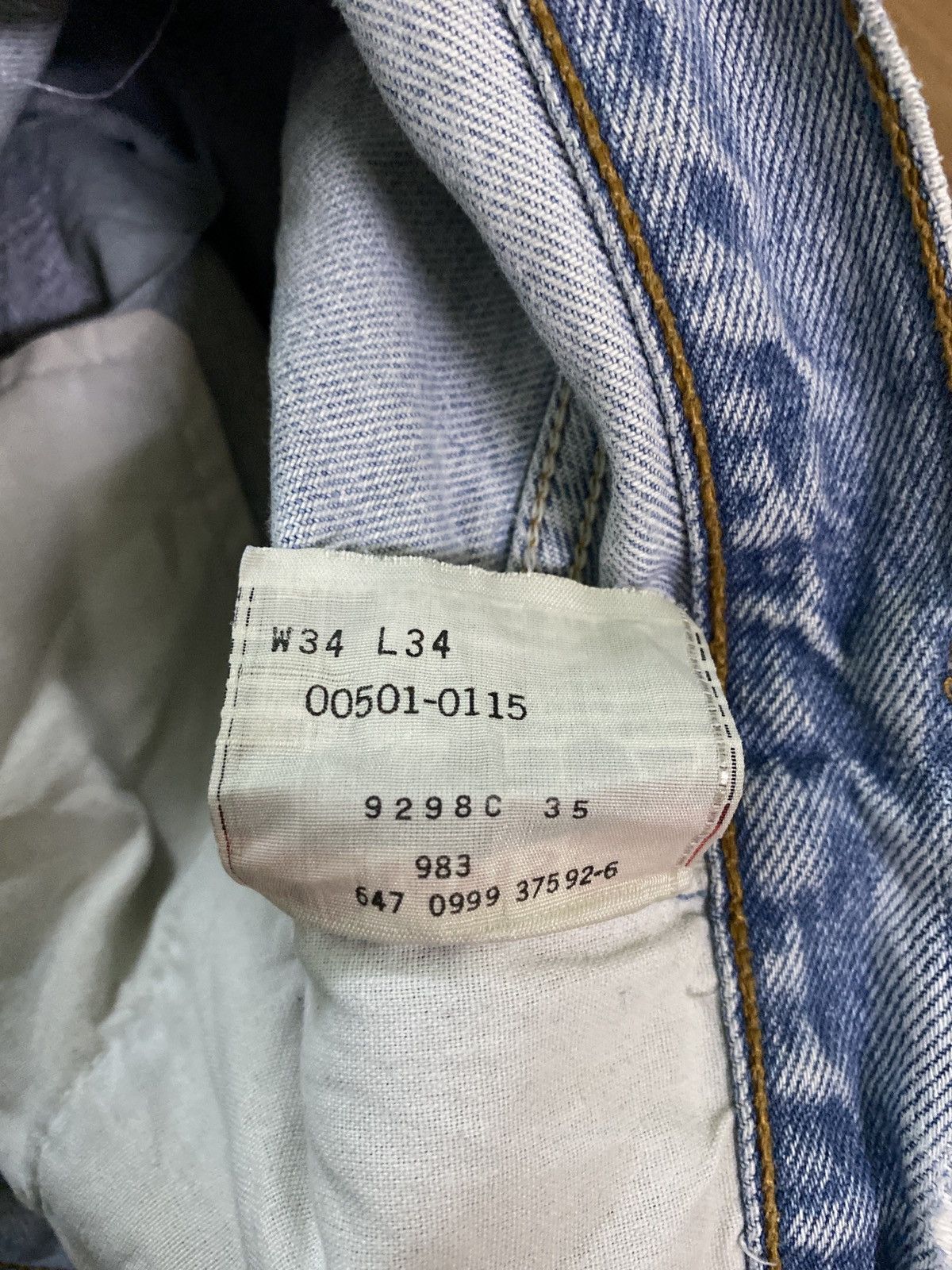 Levi's × Levi's Vintage Clothing × Vintage VINTAGE 90s Levi's 501 DISTRESSED CUSTOM CHE QUEVARA DENIM Size US 30 / EU 46 - 16 Thumbnail