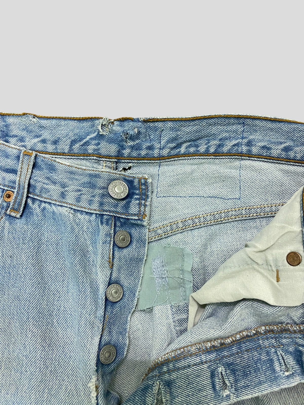 Levi's × Levi's Vintage Clothing × Vintage VINTAGE 90s Levi's 501 DISTRESSED CUSTOM CHE QUEVARA DENIM Size US 30 / EU 46 - 6 Thumbnail