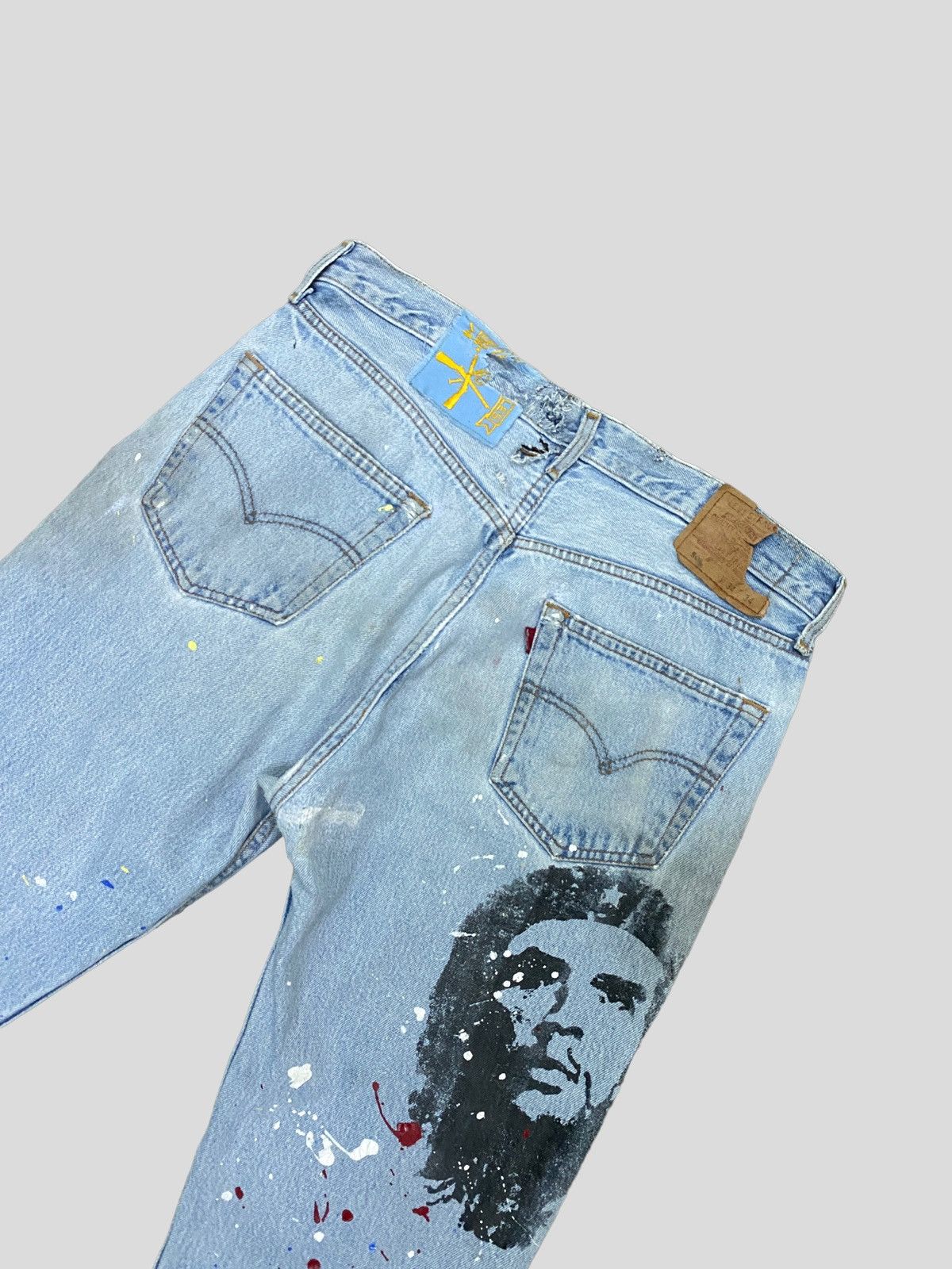 Levi's × Levi's Vintage Clothing × Vintage VINTAGE 90s Levi's 501 DISTRESSED CUSTOM CHE QUEVARA DENIM Size US 30 / EU 46 - 7 Thumbnail