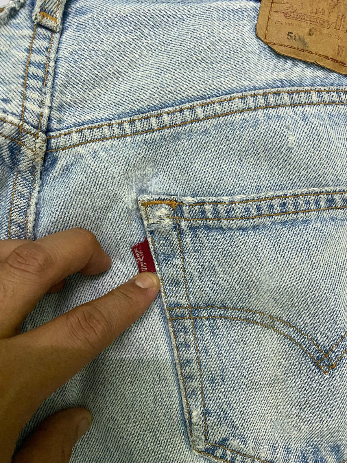 Levi's × Levi's Vintage Clothing × Vintage VINTAGE 90s Levi's 501 DISTRESSED CUSTOM CHE QUEVARA DENIM Size US 30 / EU 46 - 14 Thumbnail