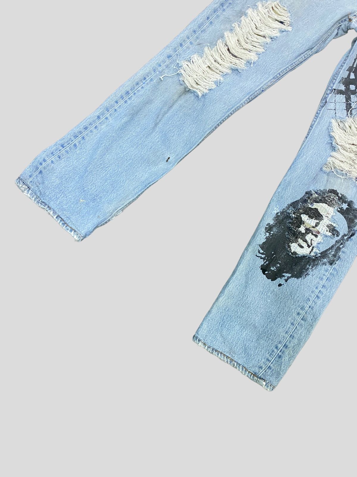 Levi's × Levi's Vintage Clothing × Vintage VINTAGE 90s Levi's 501 DISTRESSED CUSTOM CHE QUEVARA DENIM Size US 30 / EU 46 - 9 Thumbnail