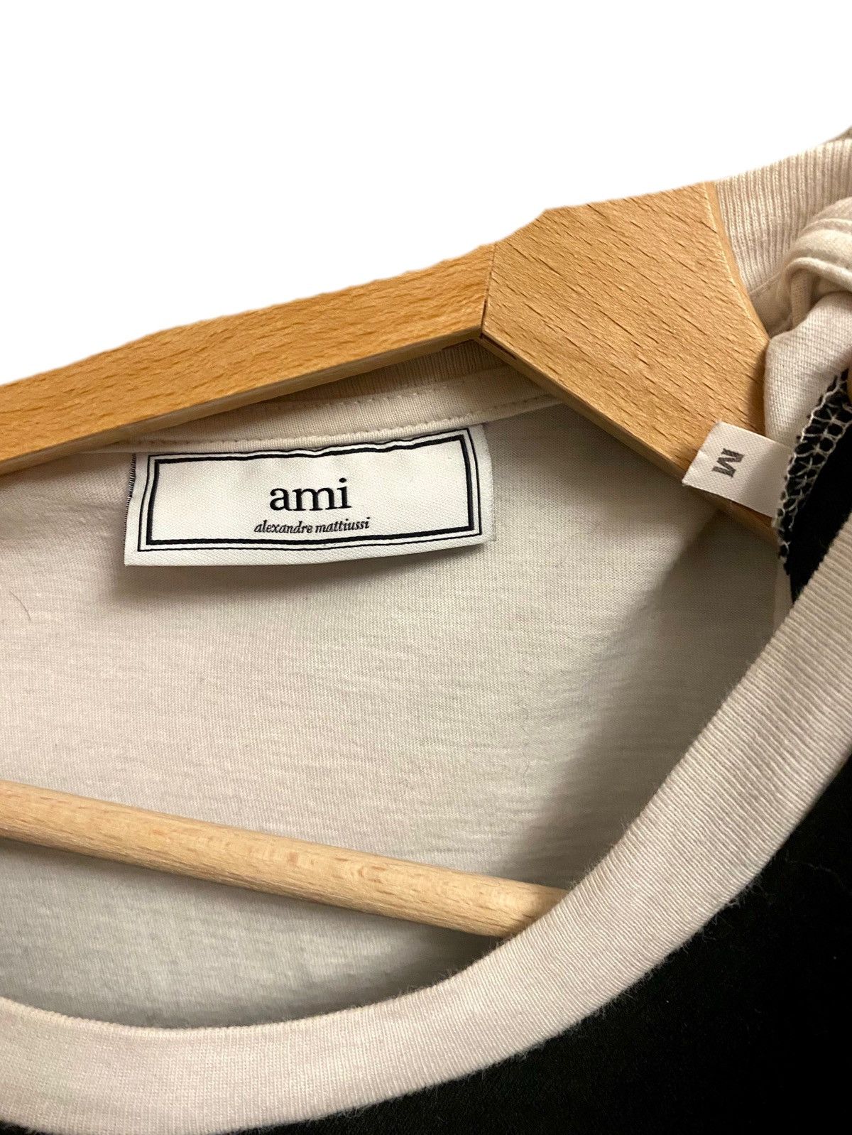 AMI Ami black & white gabardine t-shirt M Size US M / EU 48-50 / 2 - 2 Thumbnail