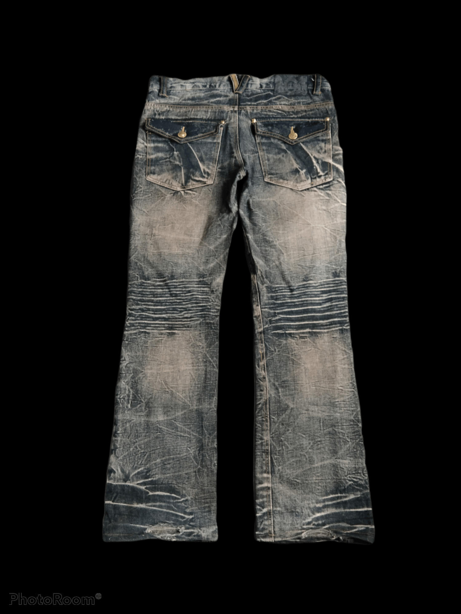 LOWBOX FLARED🔥SUPER SICK LOWBOX DENIM PANTS Size US 29 - 2 Thumbnail
