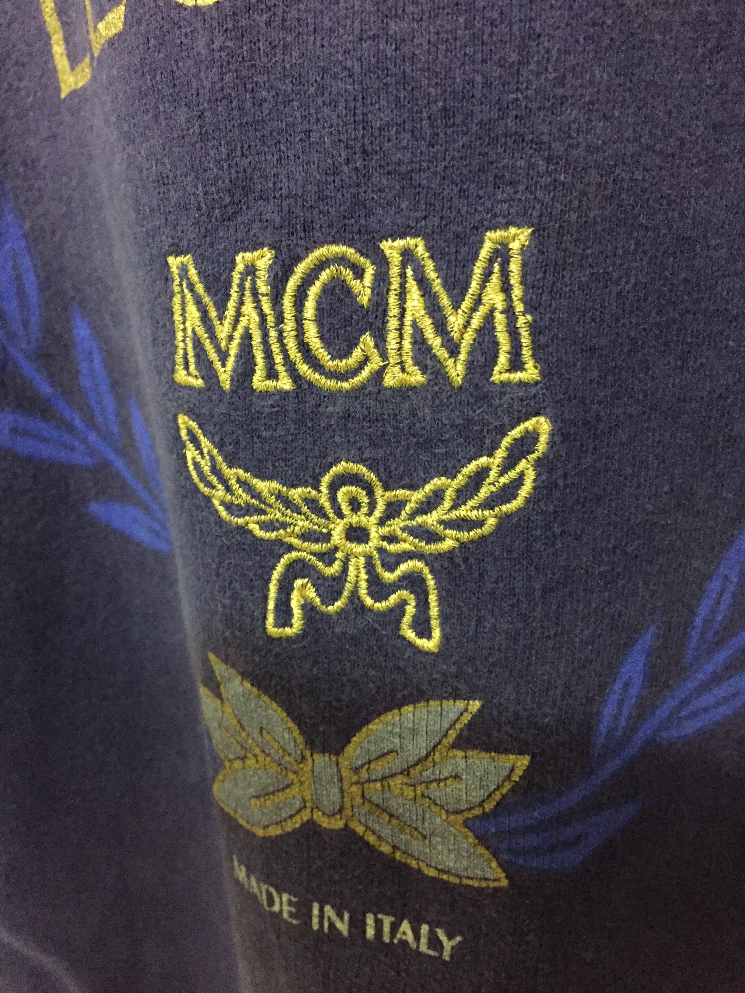 MCM 80's Made in ITALY Embrodered logo sweatshirt Size US M / EU 48-50 / 2 - 5 Thumbnail