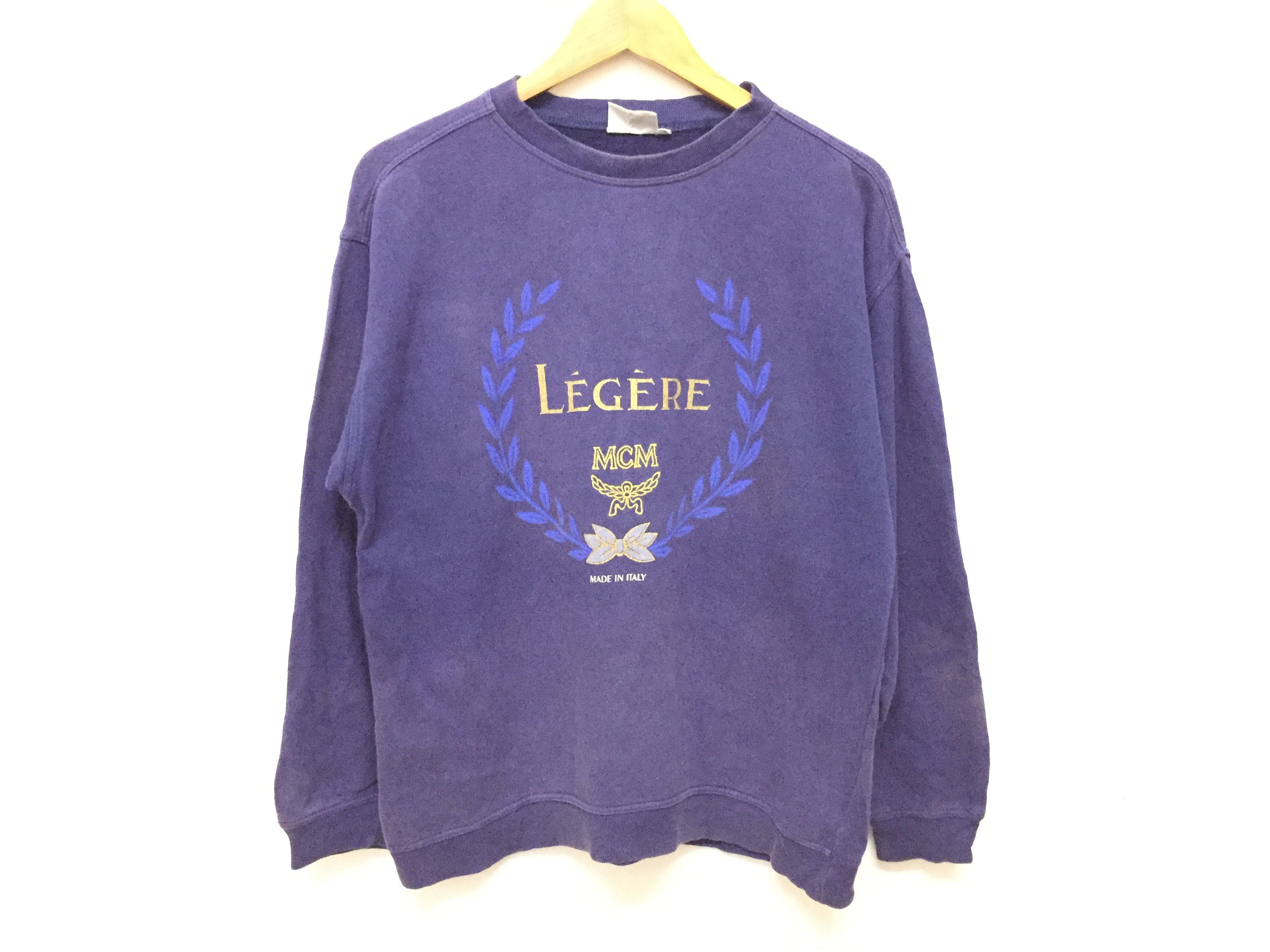 MCM 80's Made in ITALY Embrodered logo sweatshirt Size US M / EU 48-50 / 2 - 2 Thumbnail