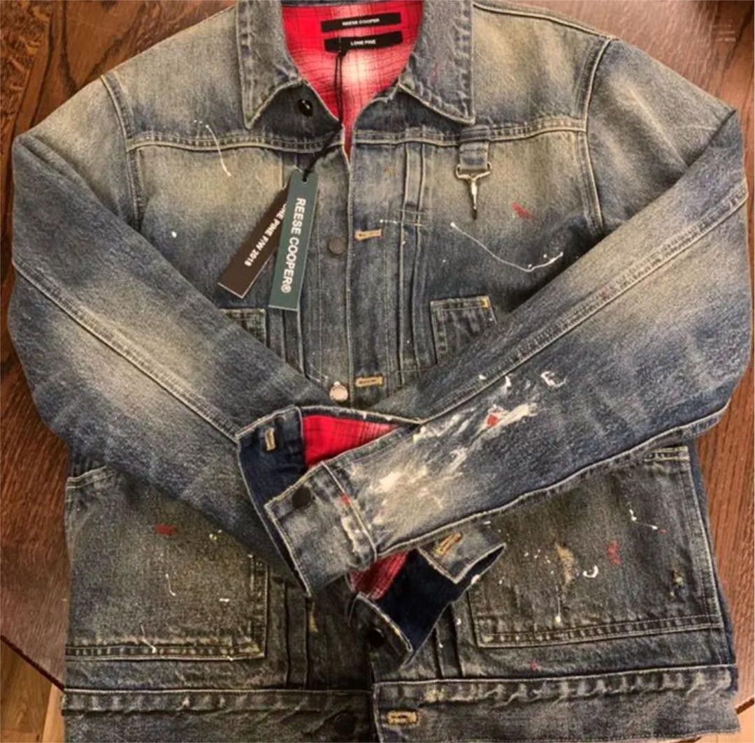 Image of Reese Cooper Aw2018 Boxy Painter Denim Jacket, Men's (Size Small)